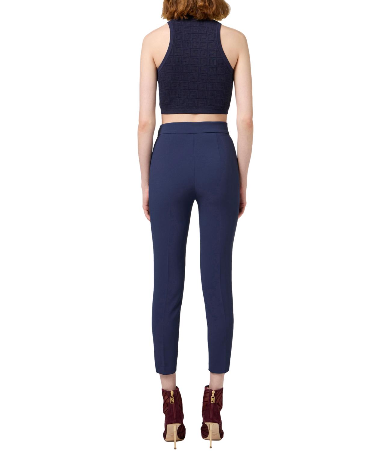 Elisabetta Franchi Pantalone Navy Donna