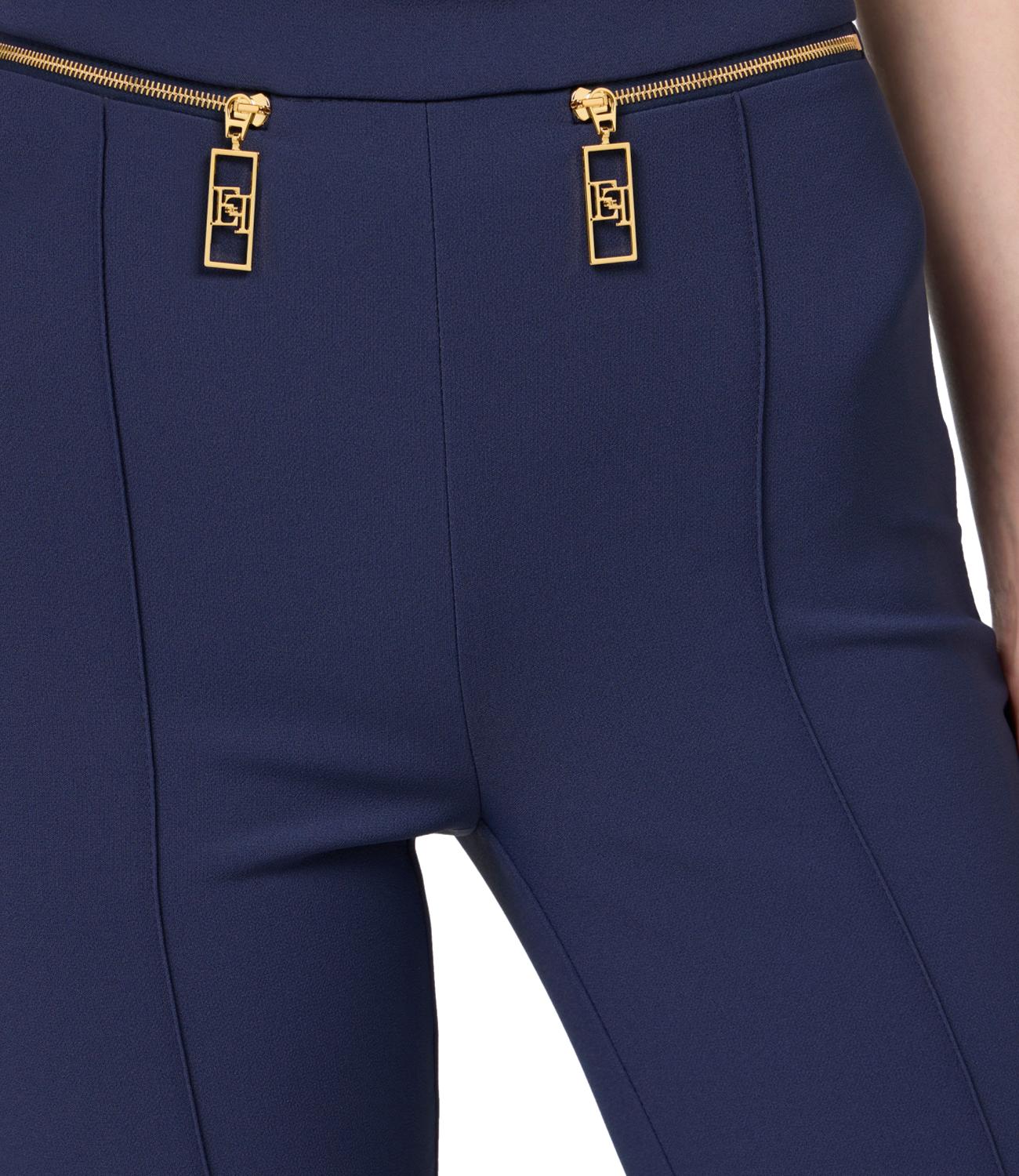 Elisabetta Franchi Pantalone Navy Donna