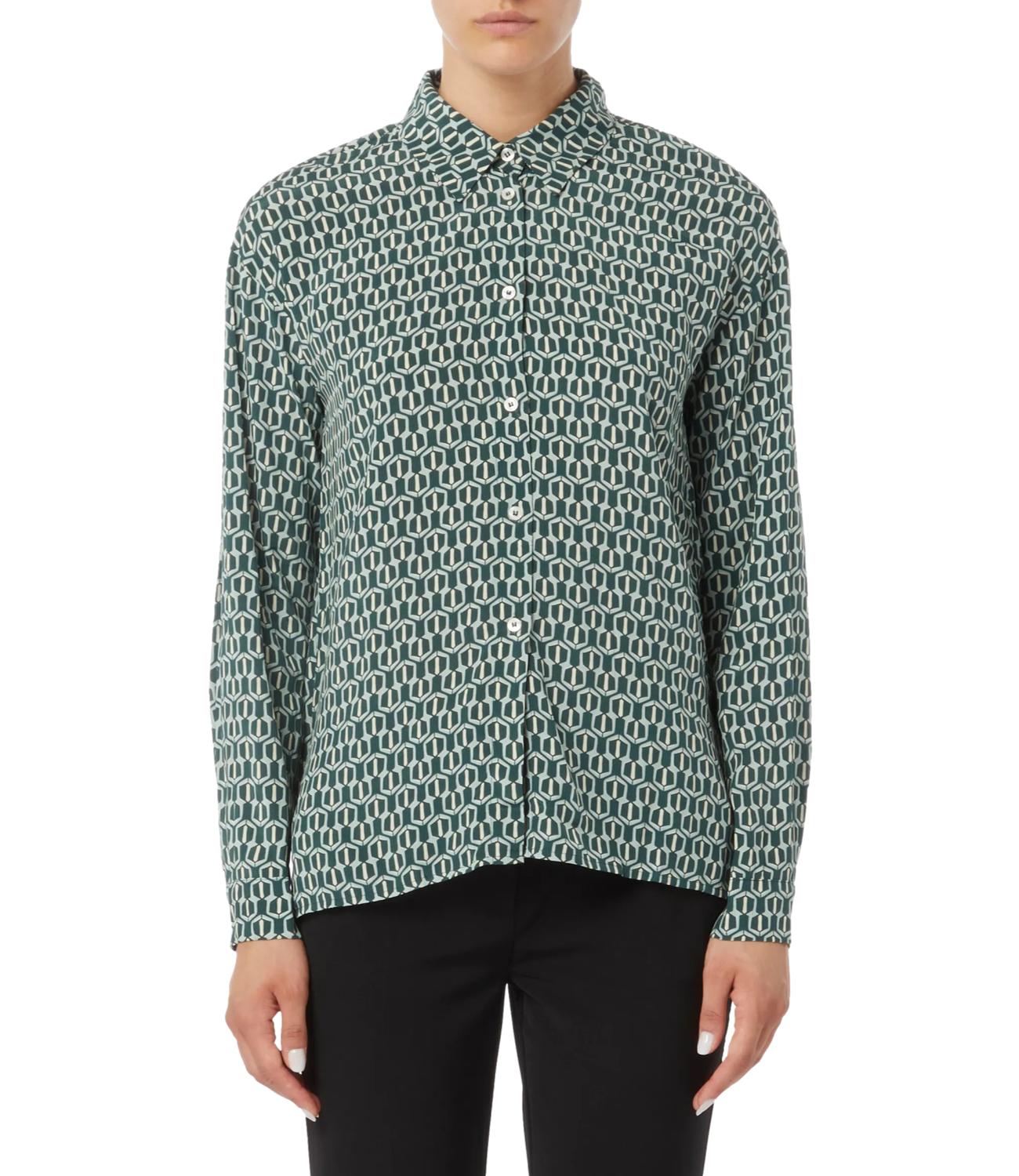 Emme Marella camicia GANGE verde geometrico donna