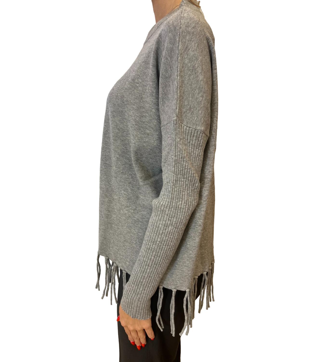 Emme Marella maglia ALPACA grigio chiaro melange donna