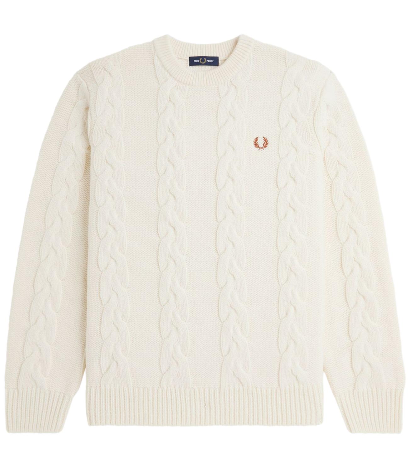 Pullover Fred Perry bianco panna