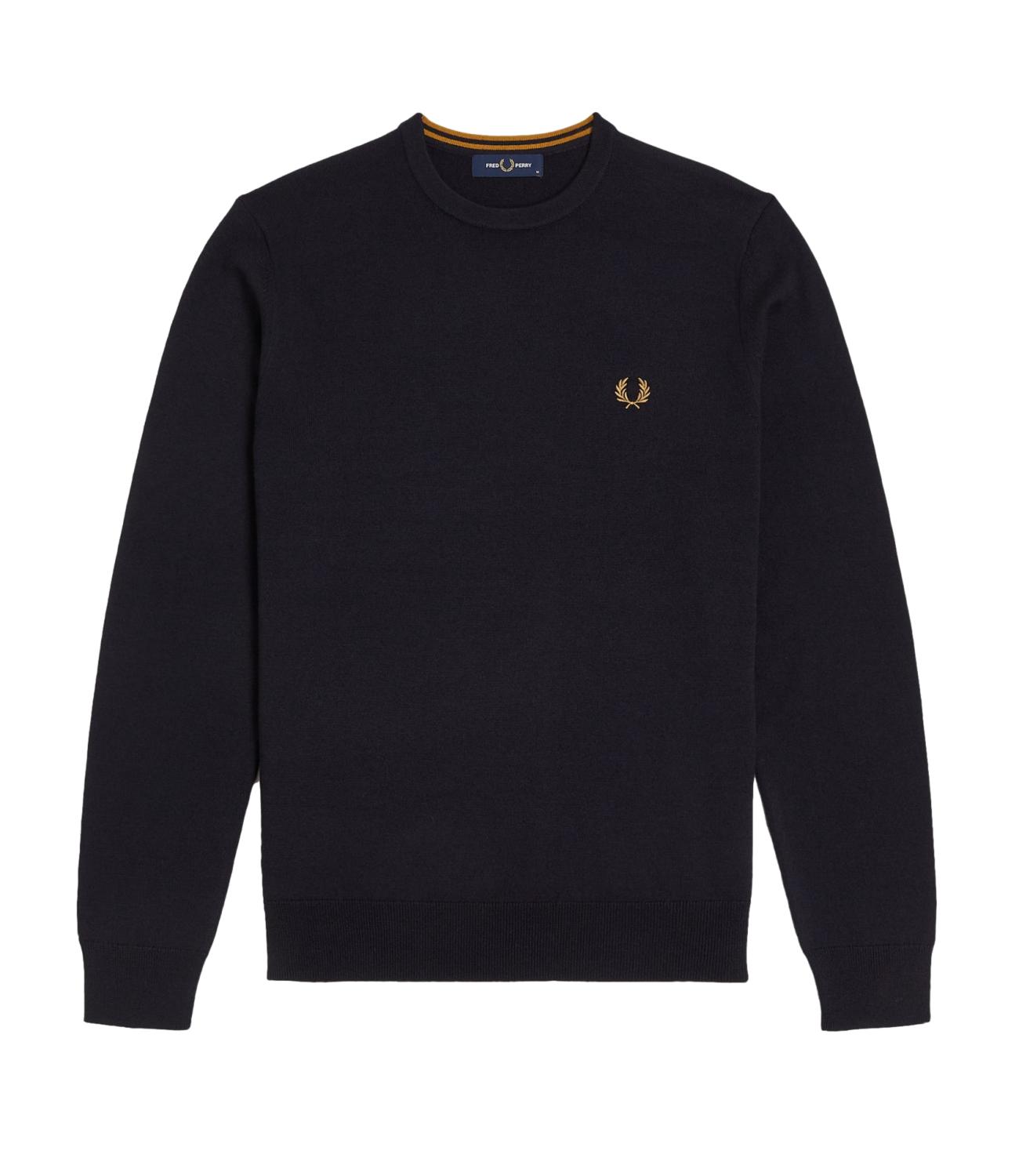 Maglione uomo girocollo classico Fred Perry blu