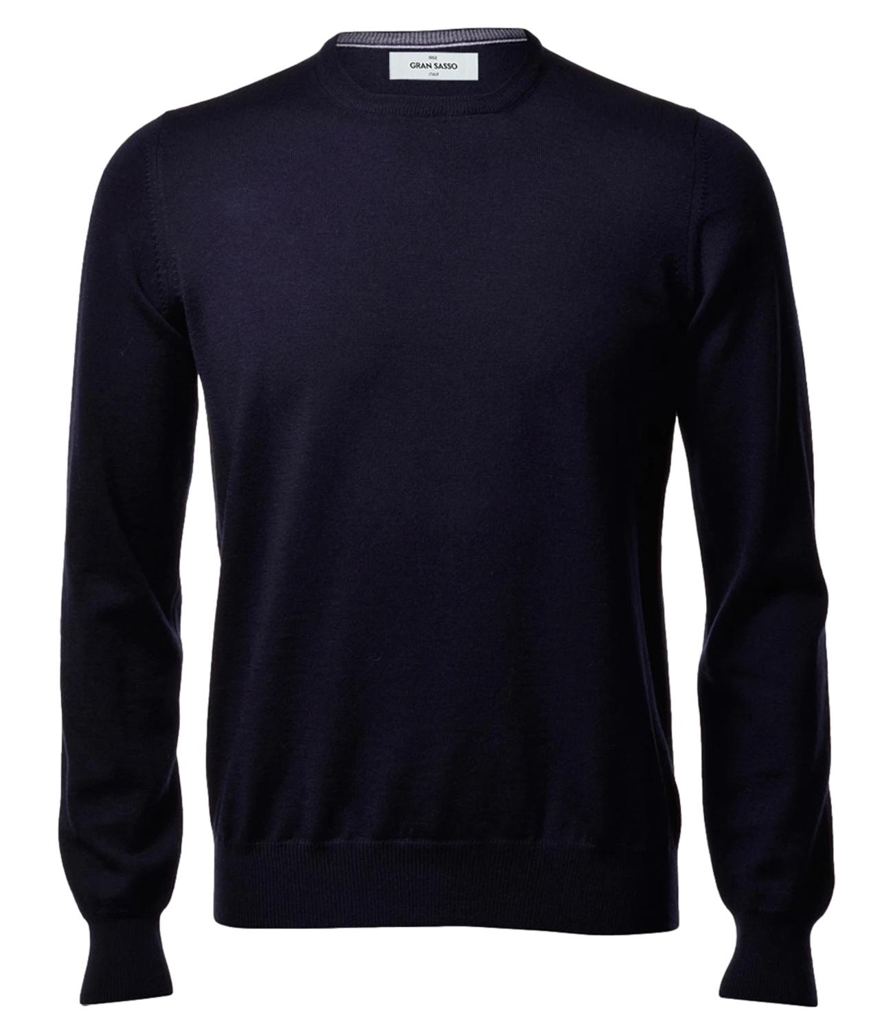 Pullover girocollo blu navy