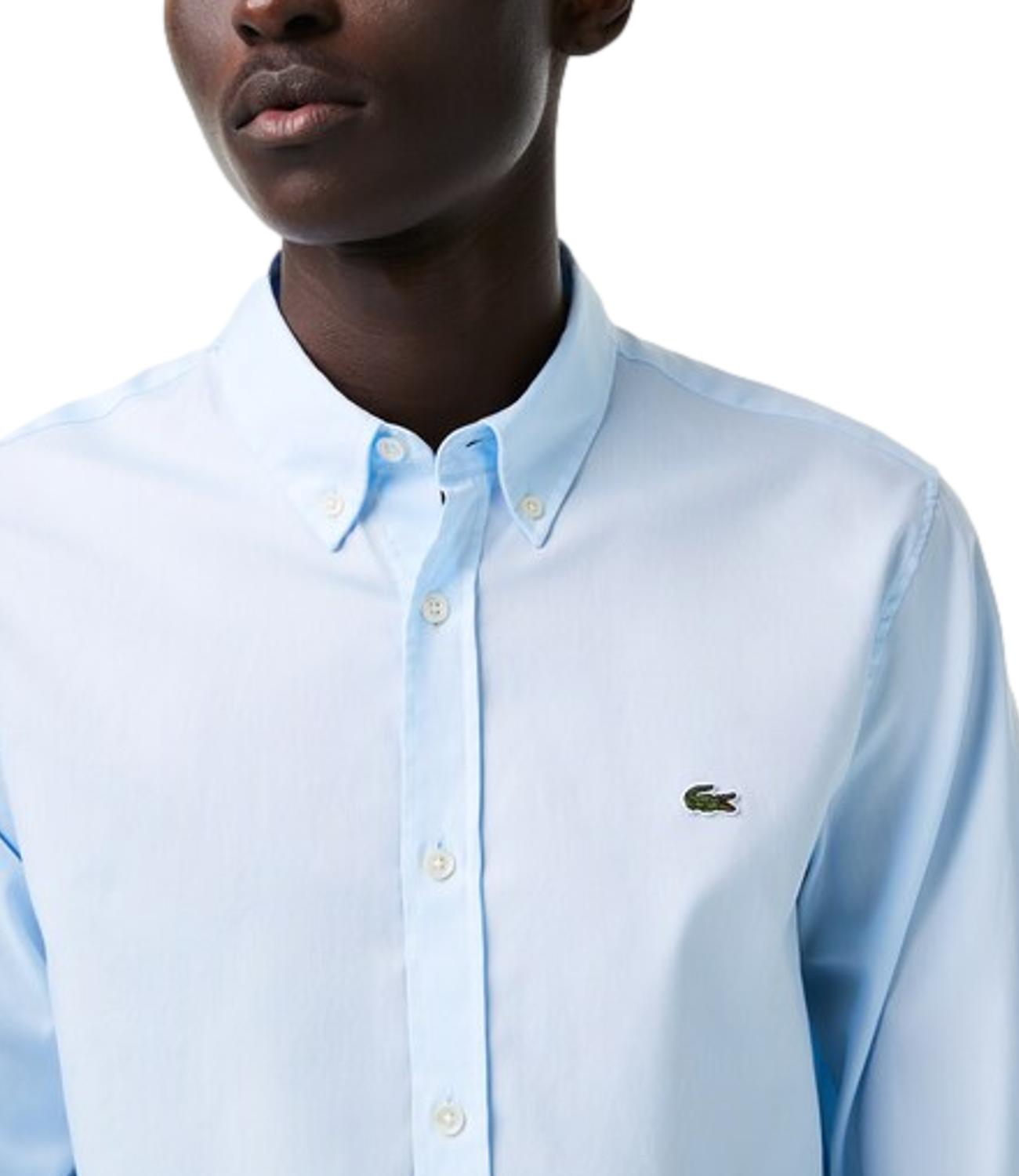 Lacoste camicia celeste classic fit