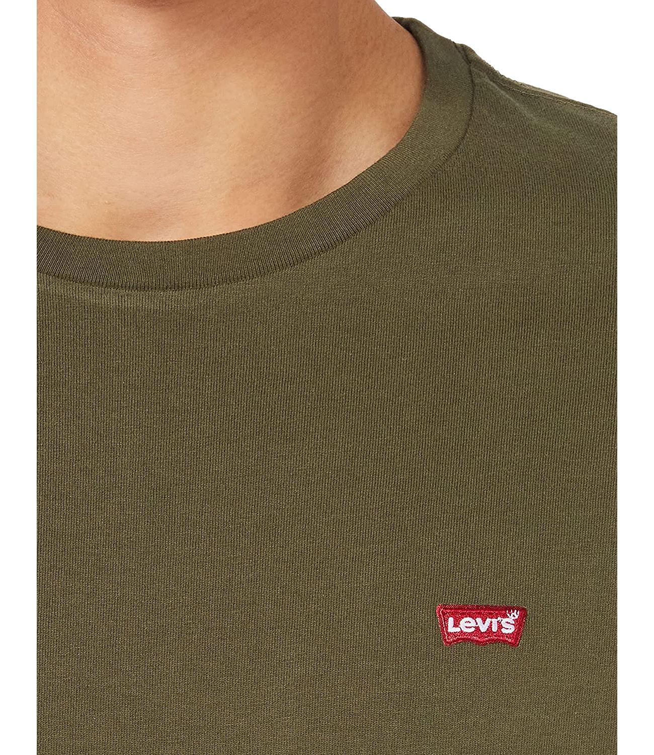 T-shirt verde militare uomo girocollo