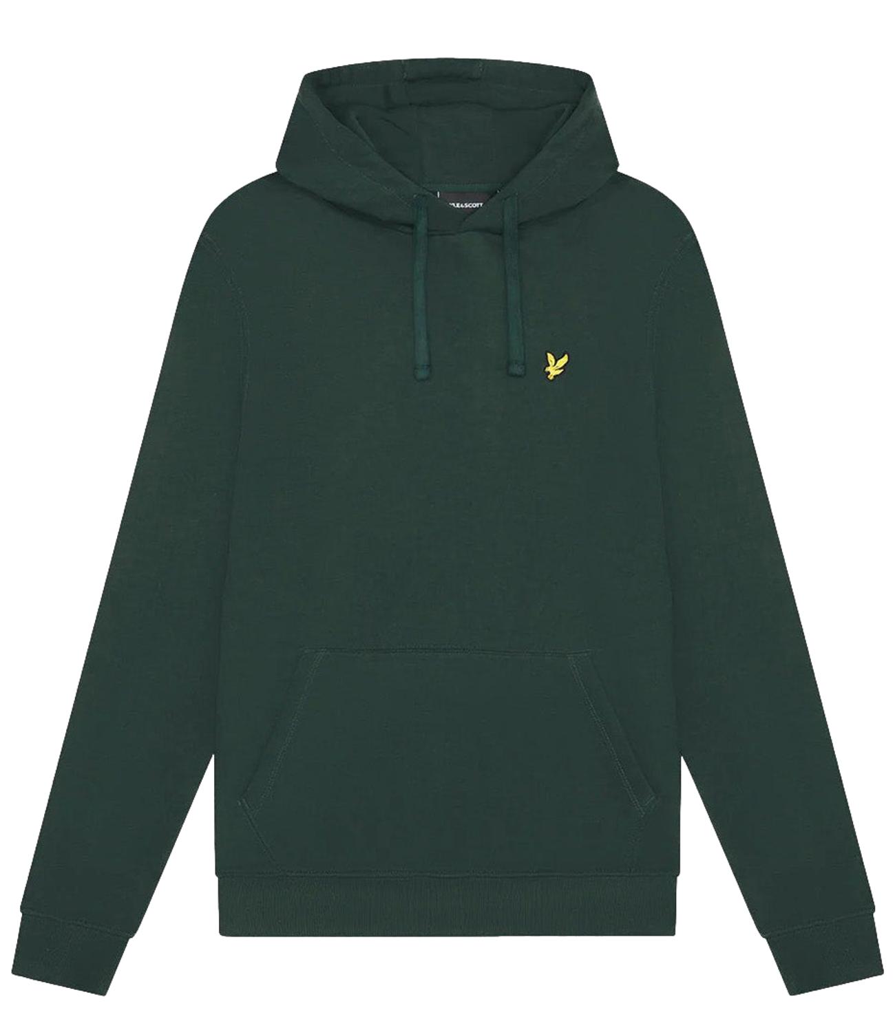 Felpa con cappuccio Lyle & Scott verde scuro uomo