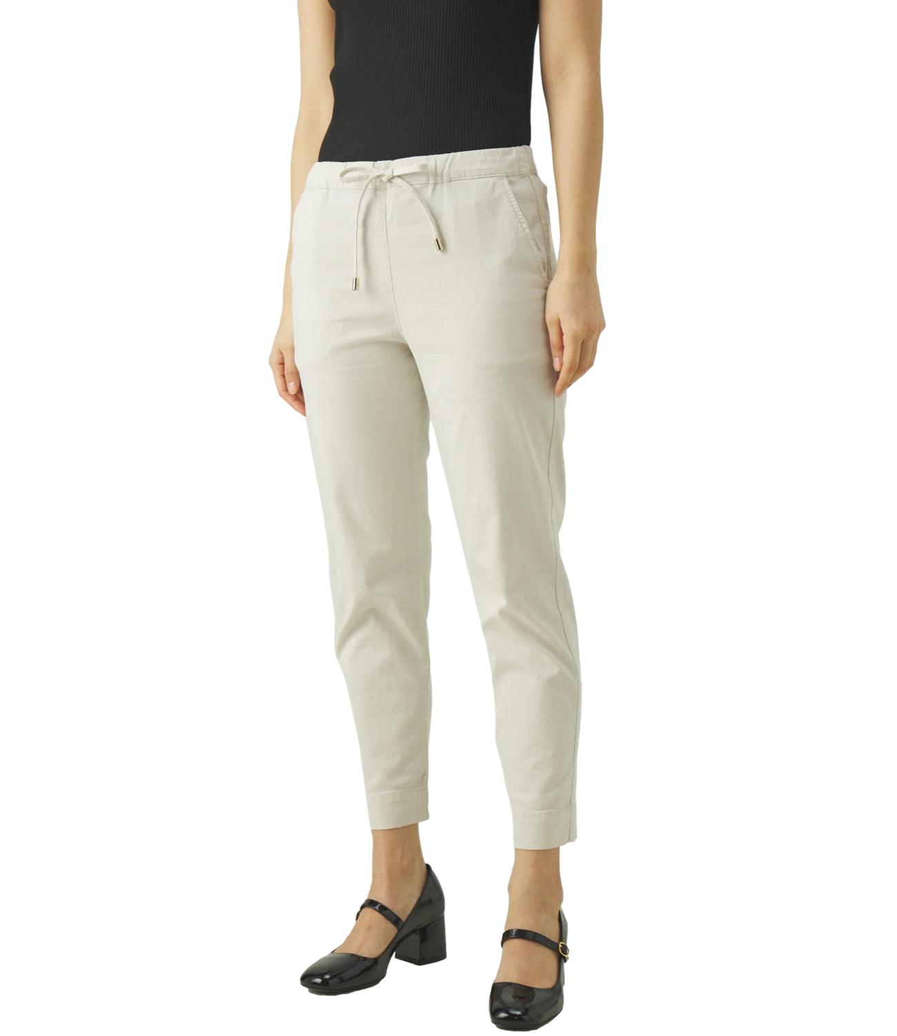 Max Mara Leisure Pantalone Terreno Grigio Perla Donna