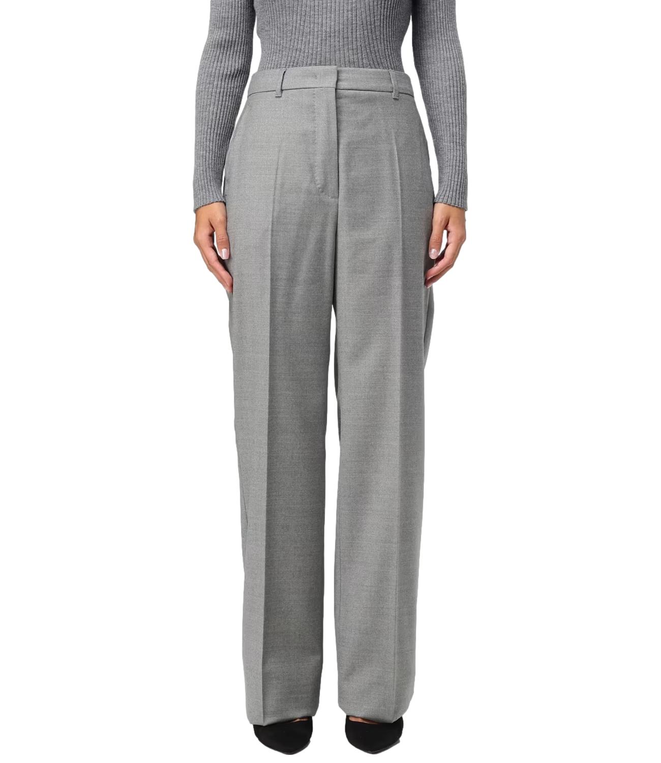 Max Mara Studio pantalone SORAGA grigio chiaro donna