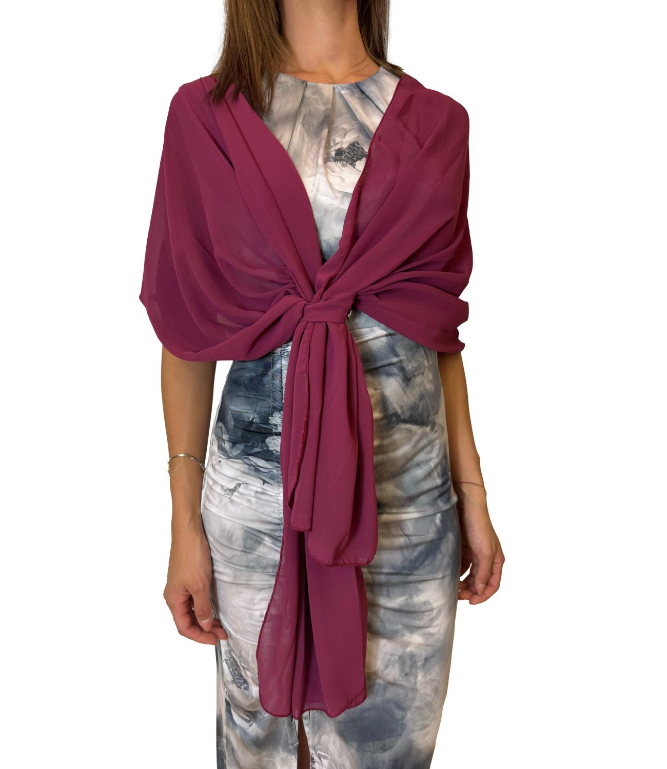 Rinascimento sciarpa/foulard bordeaux rosso donna