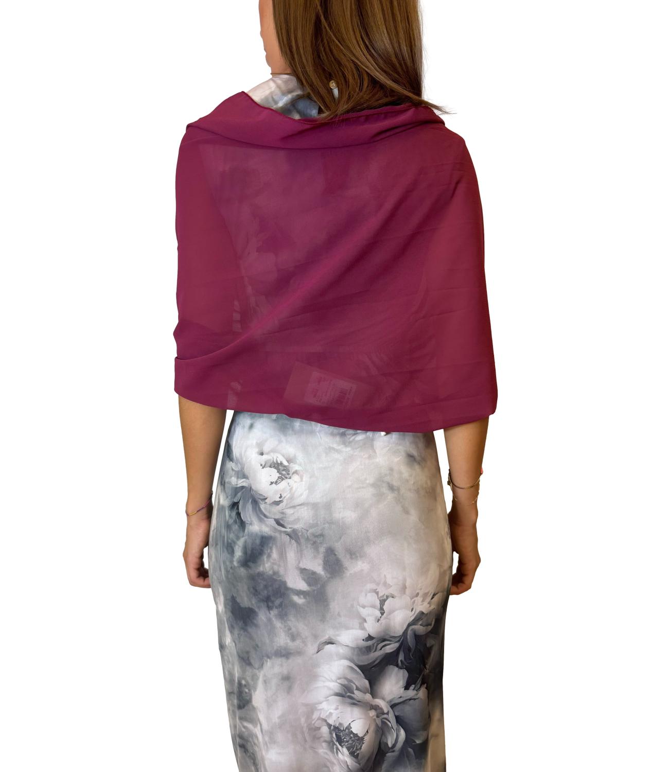 Rinascimento sciarpa/foulard bordeaux rosso donna