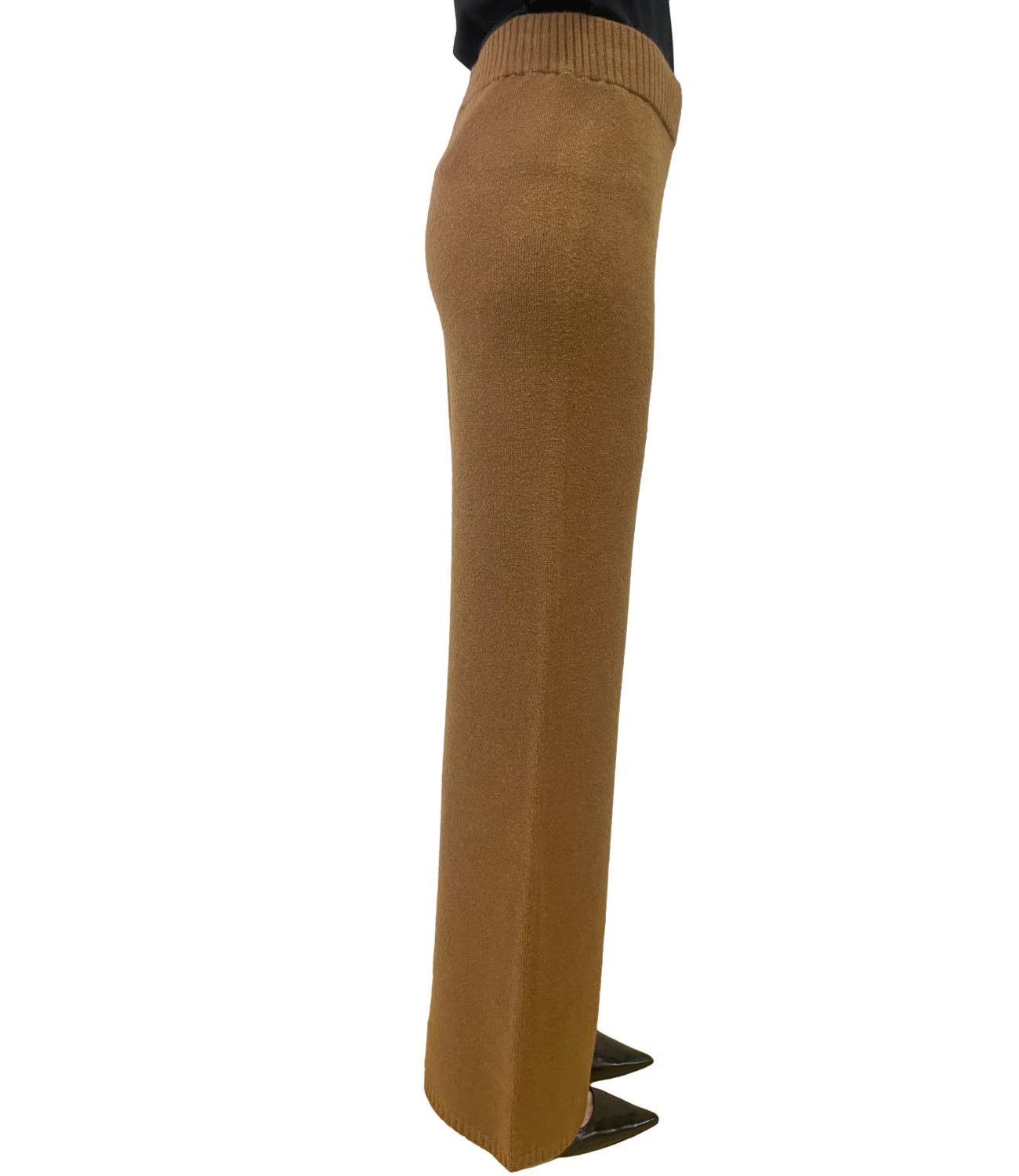 Angela Davis Pantalone Morbido Cammello Donna