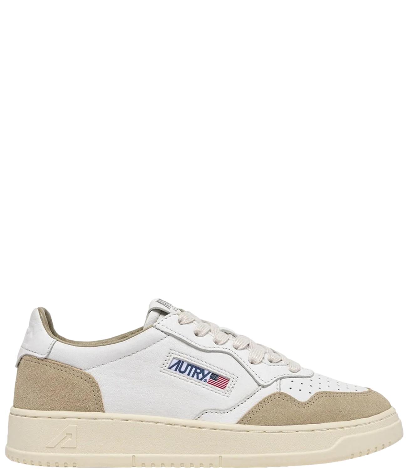 Autry Sneakers Medalist Low Suede Bianca/Sponge Donna