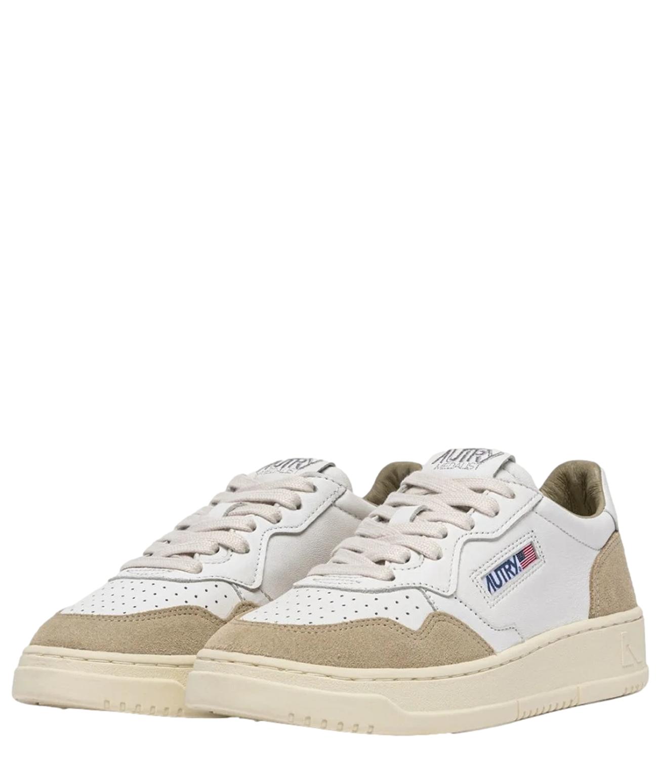 Autry Sneakers Medalist Low Suede Bianca/Sponge Donna