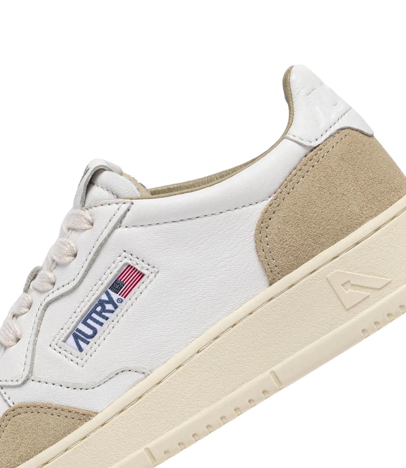 Autry Sneakers Medalist Low Suede Bianca/Sponge Donna