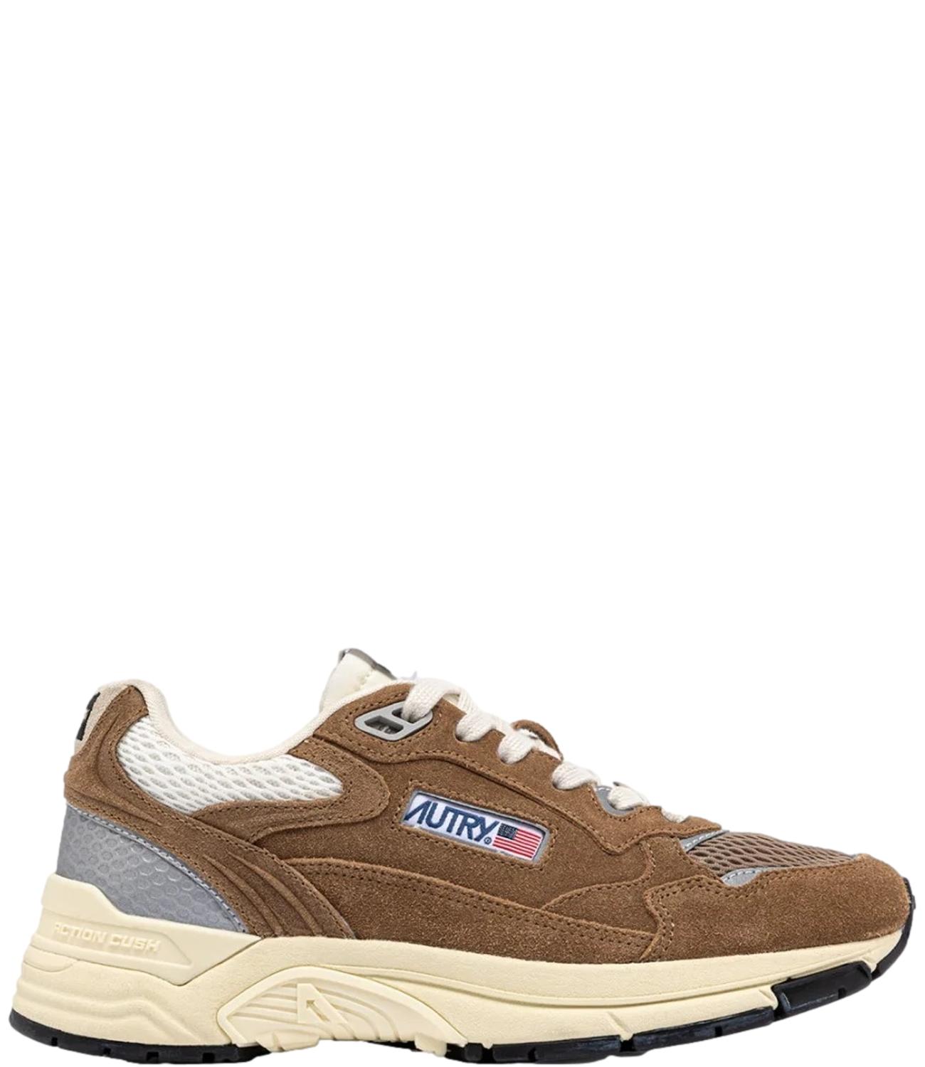 Autry Sneakers Hyperway Low Suede Cigar/Silver Uomo