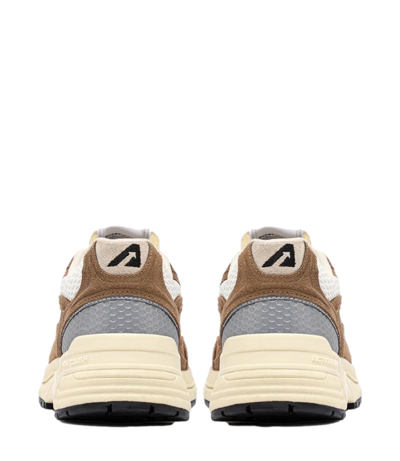 Autry Sneakers Hyperway Low Suede Cigar/Silver Uomo