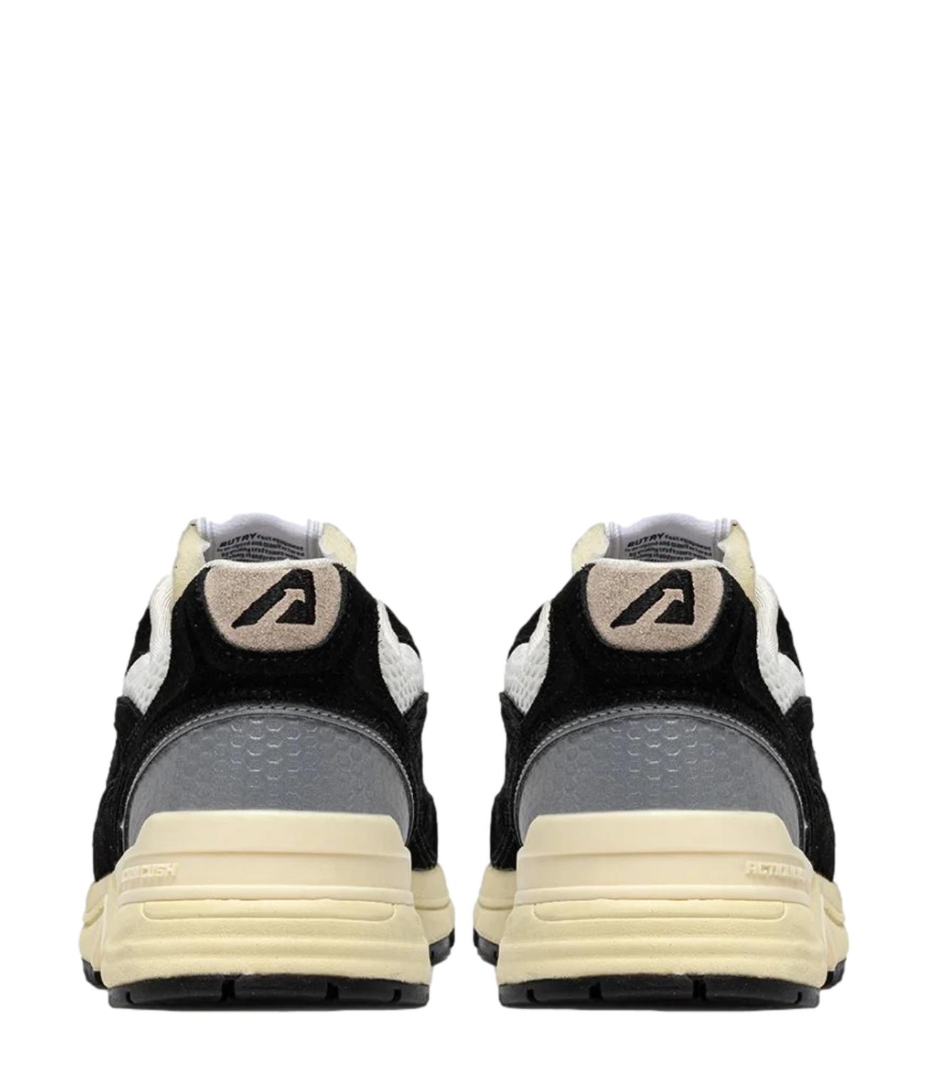 Autry Sneakers Hyperway Low Suede Nero/Silver Donna