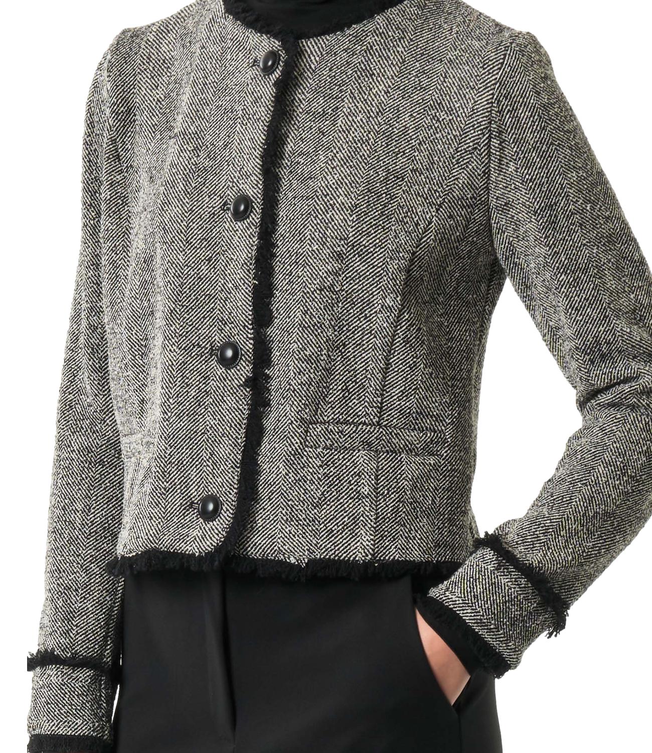 Emme Marella Giacca SCACCO Nero/Bianco Donna