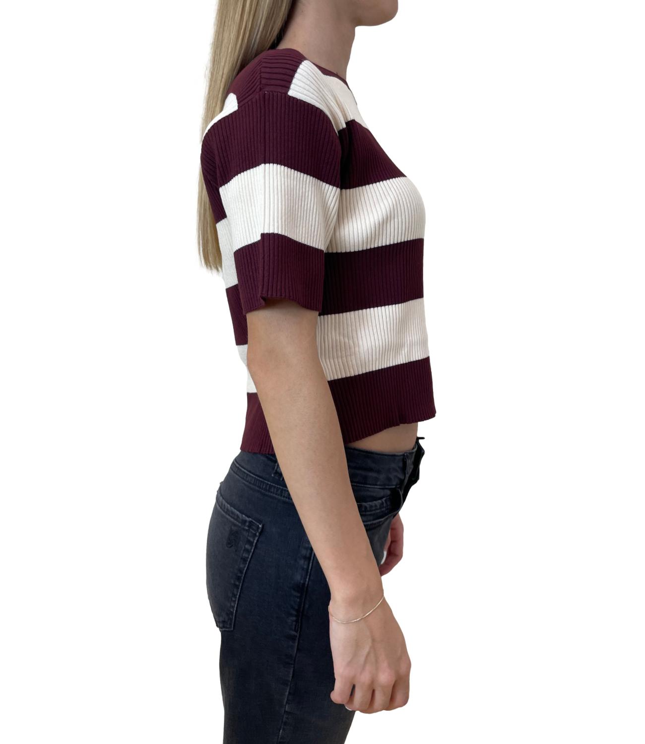 Emme Marella Maglia WERTHER Bordeaux/Burro Donna