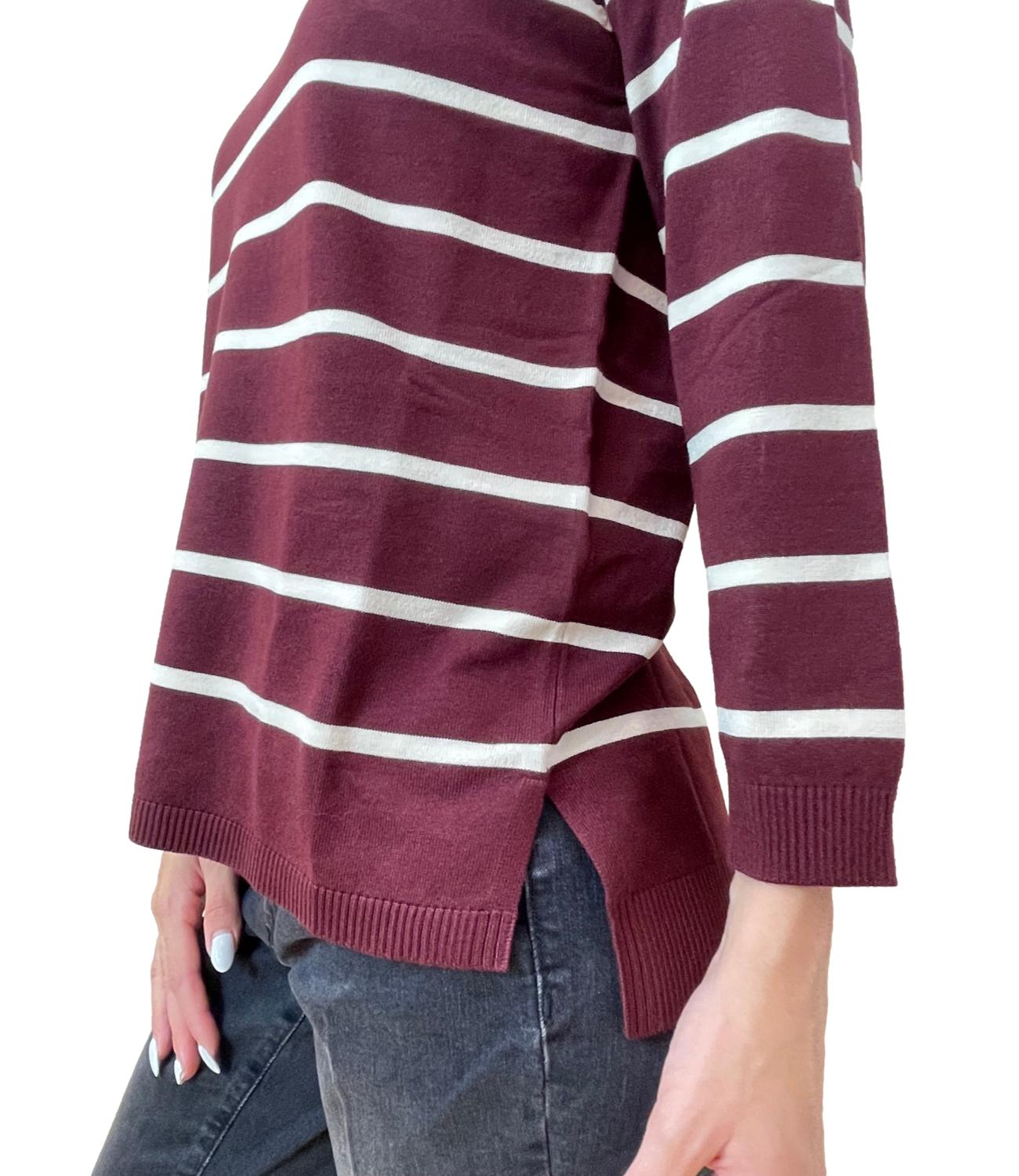 Emme Marella Maglia GINETTA Bordeaux/Burro Donna