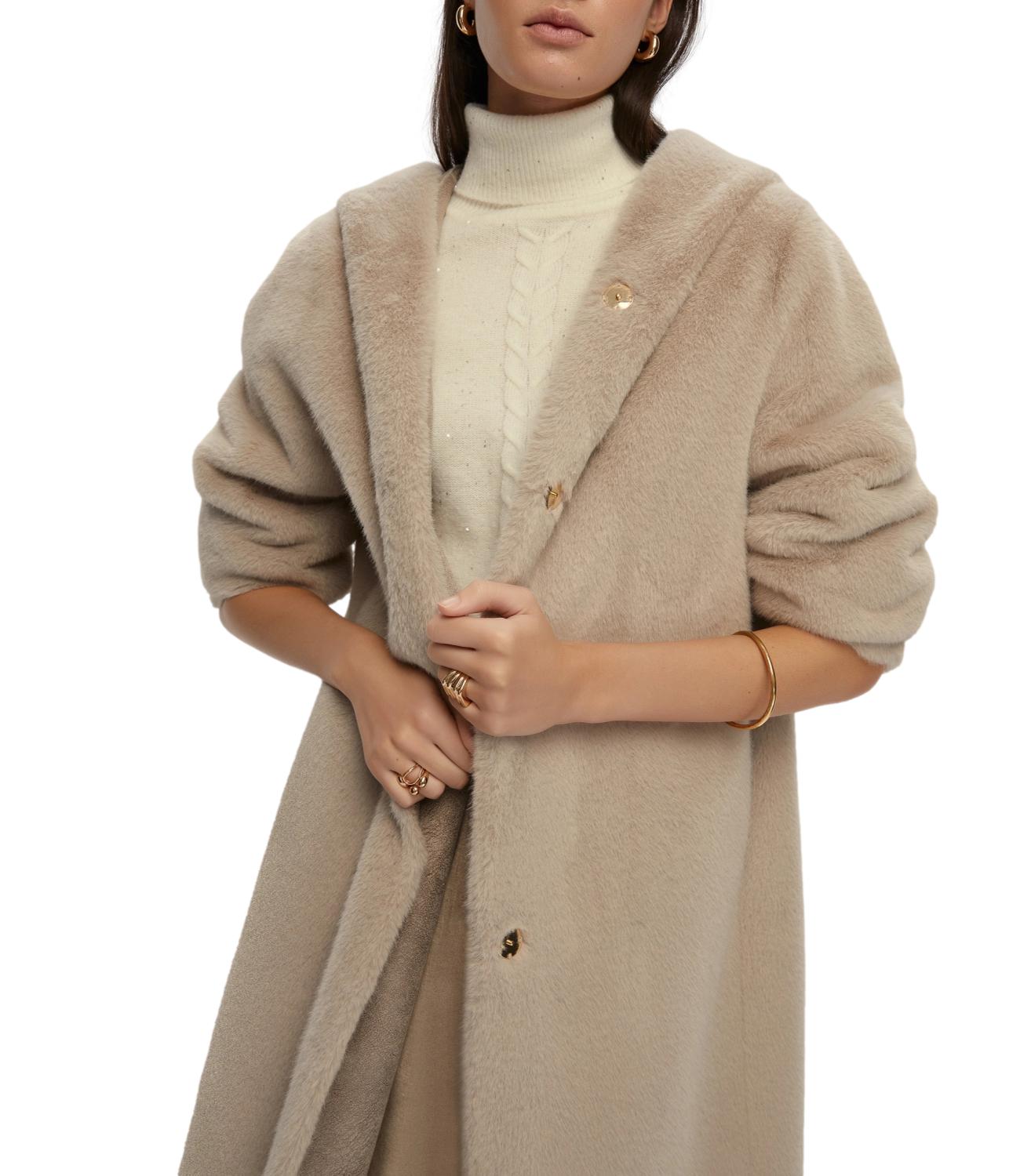 Emme Marella Cappotto Calotta Greige DOnna