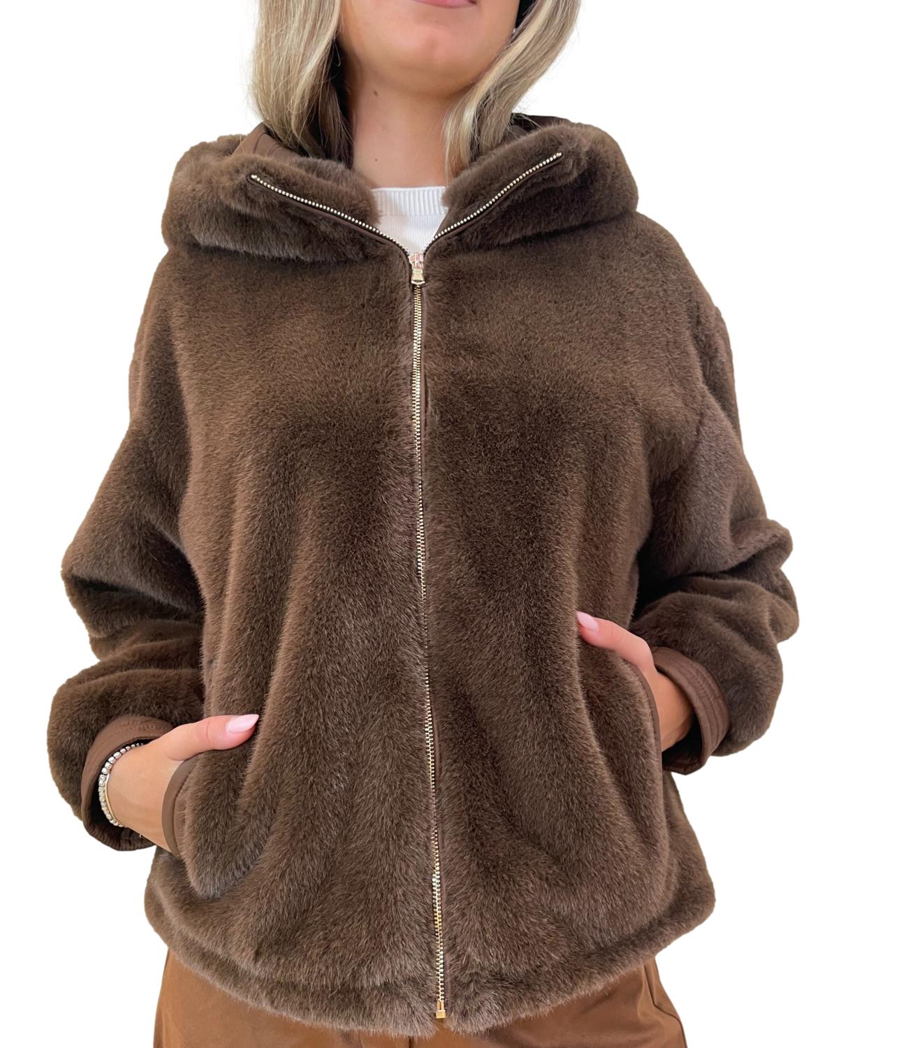 Emme Marella ecopelliccia Topaz marrone donna