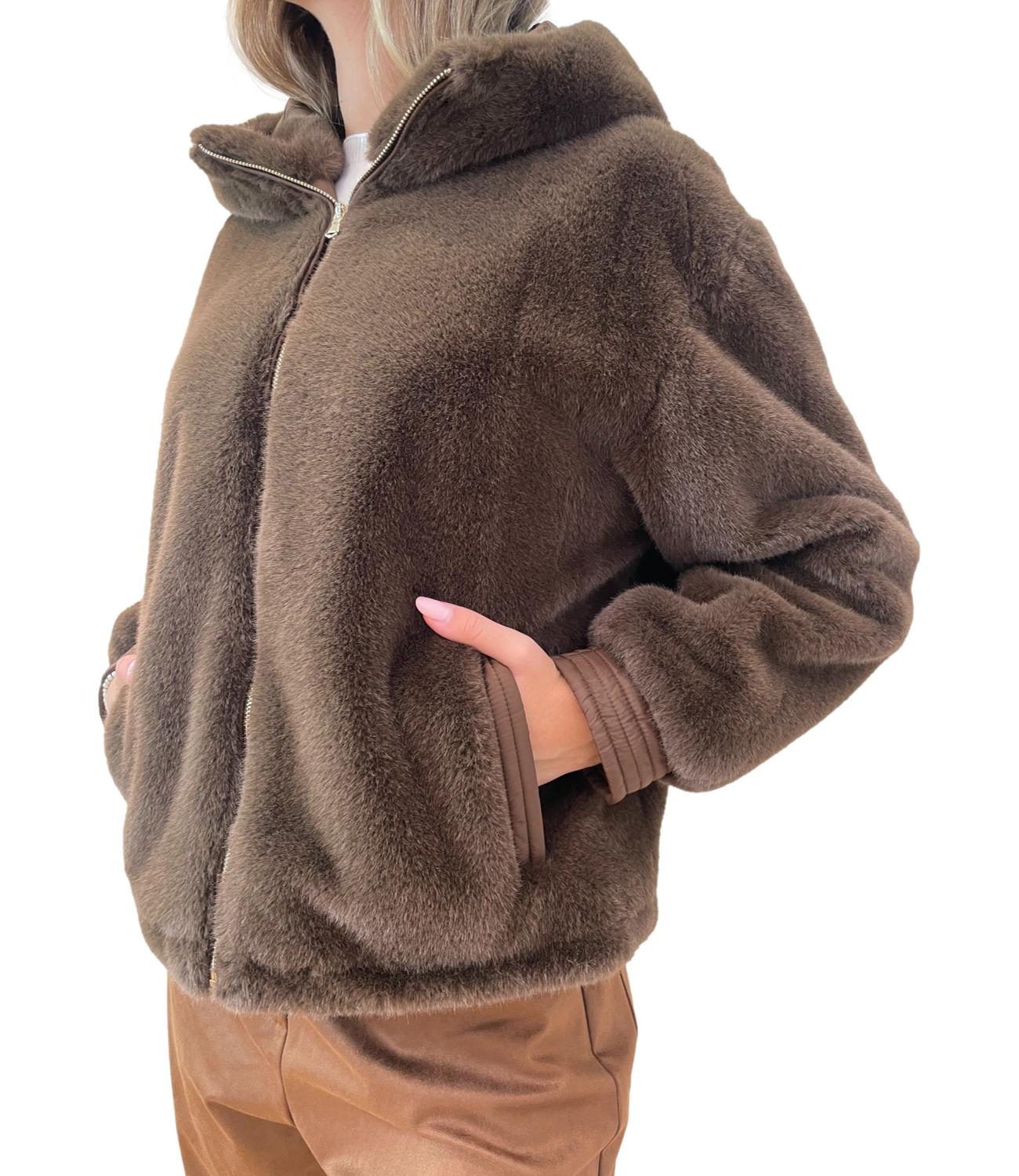 Emme Marella ecopelliccia Topaz marrone donna