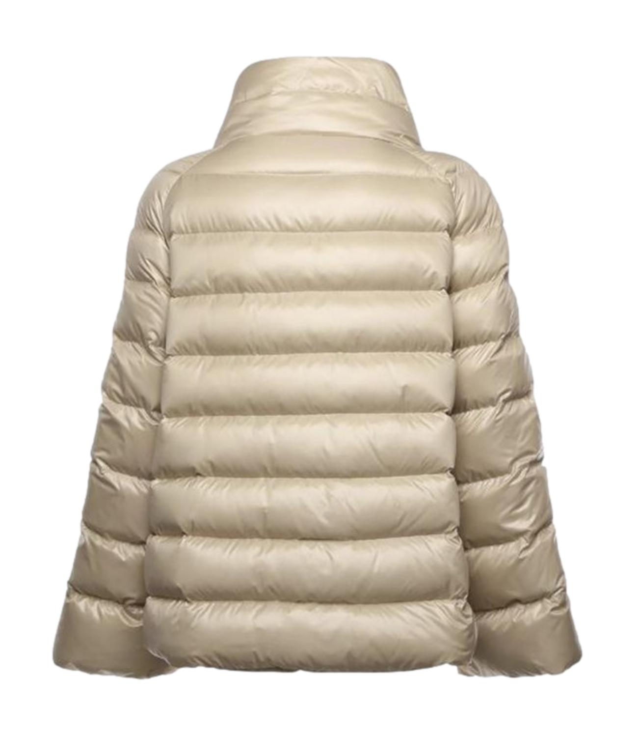 Piumino Lungo in Nylon beige