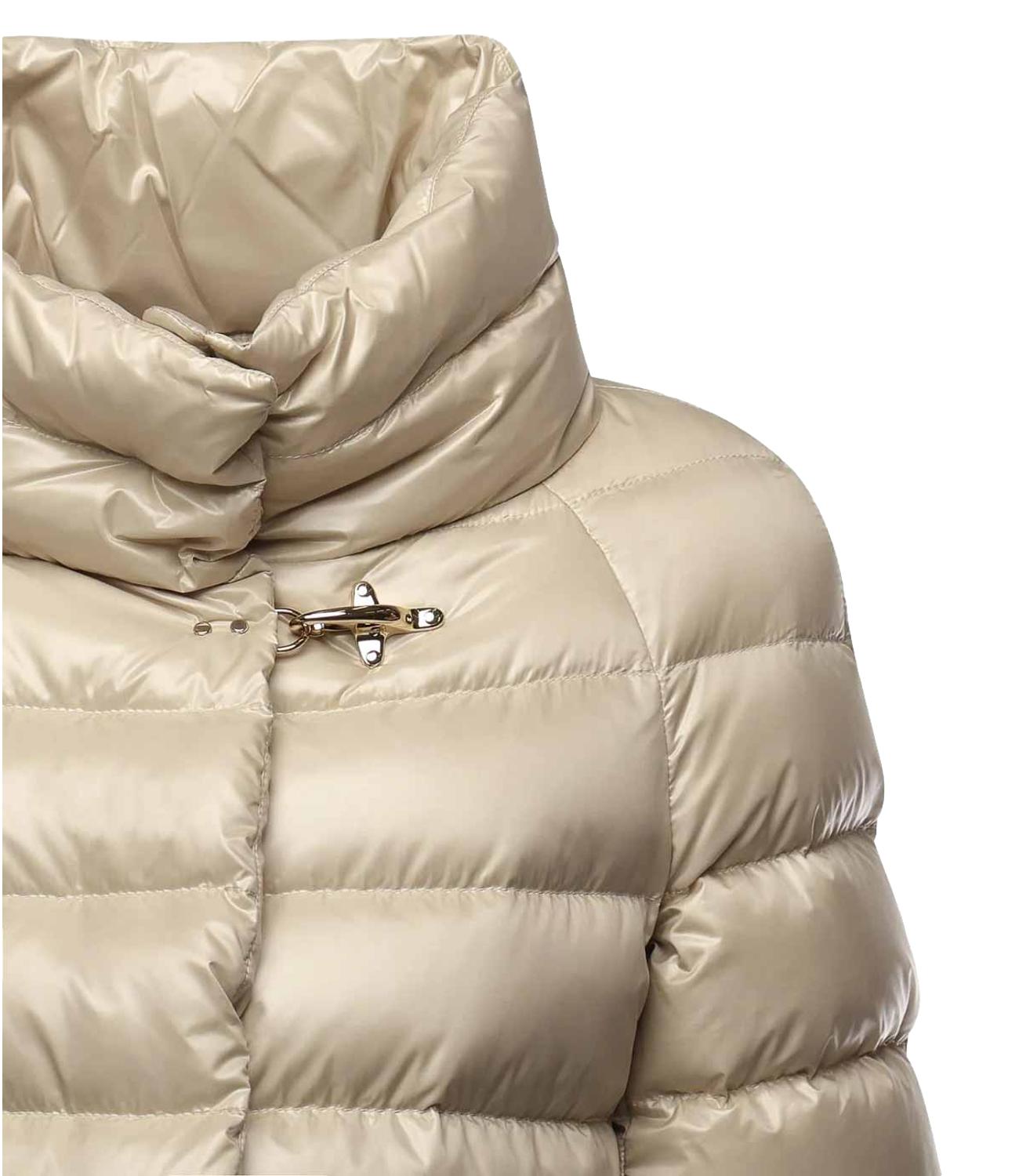 Piumino Lungo in Nylon beige