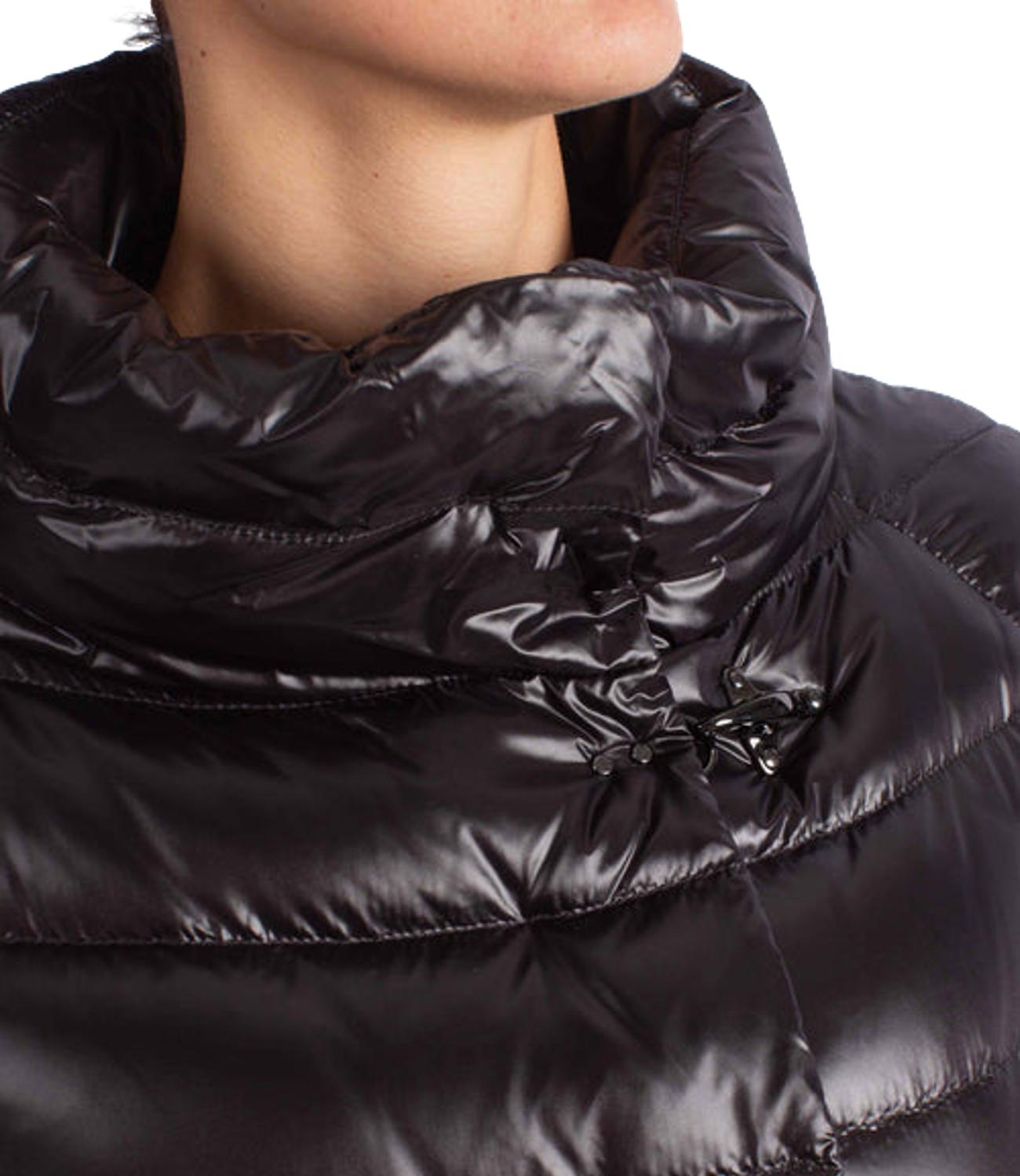 Piumino Lungo in Nylon nero