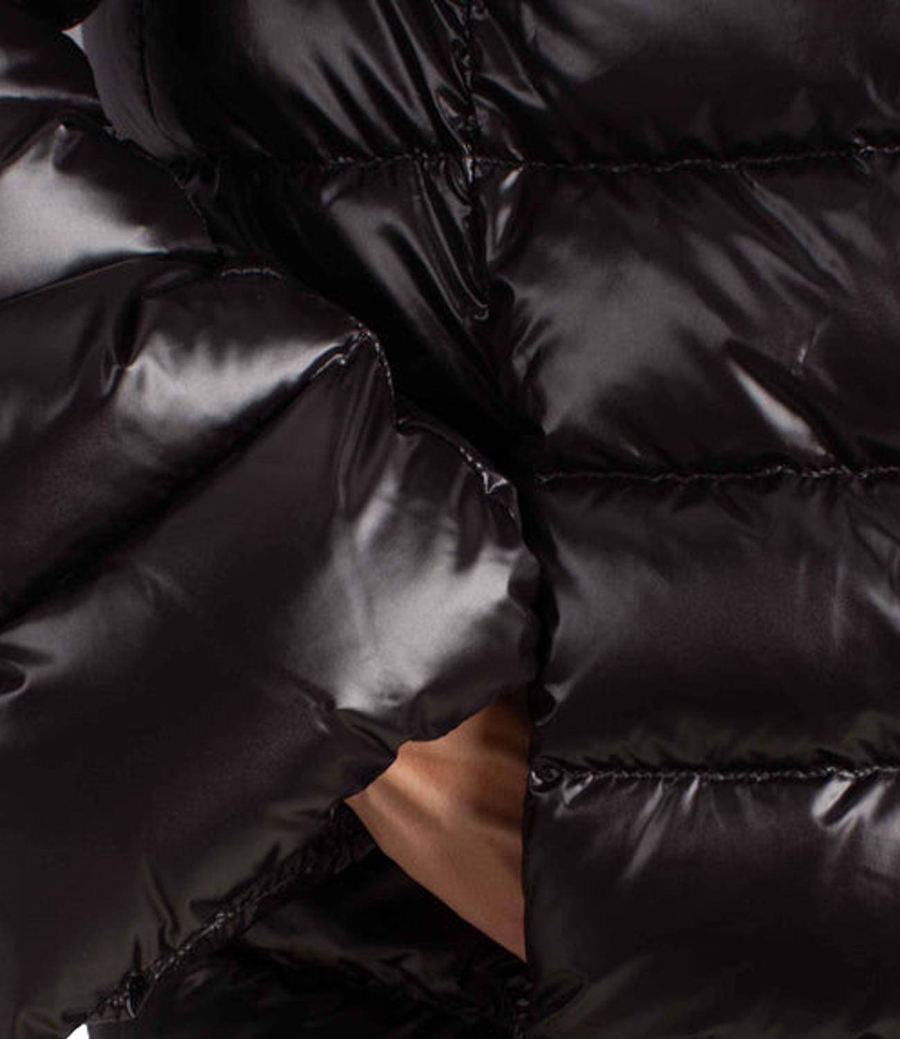 Piumino Lungo in Nylon nero