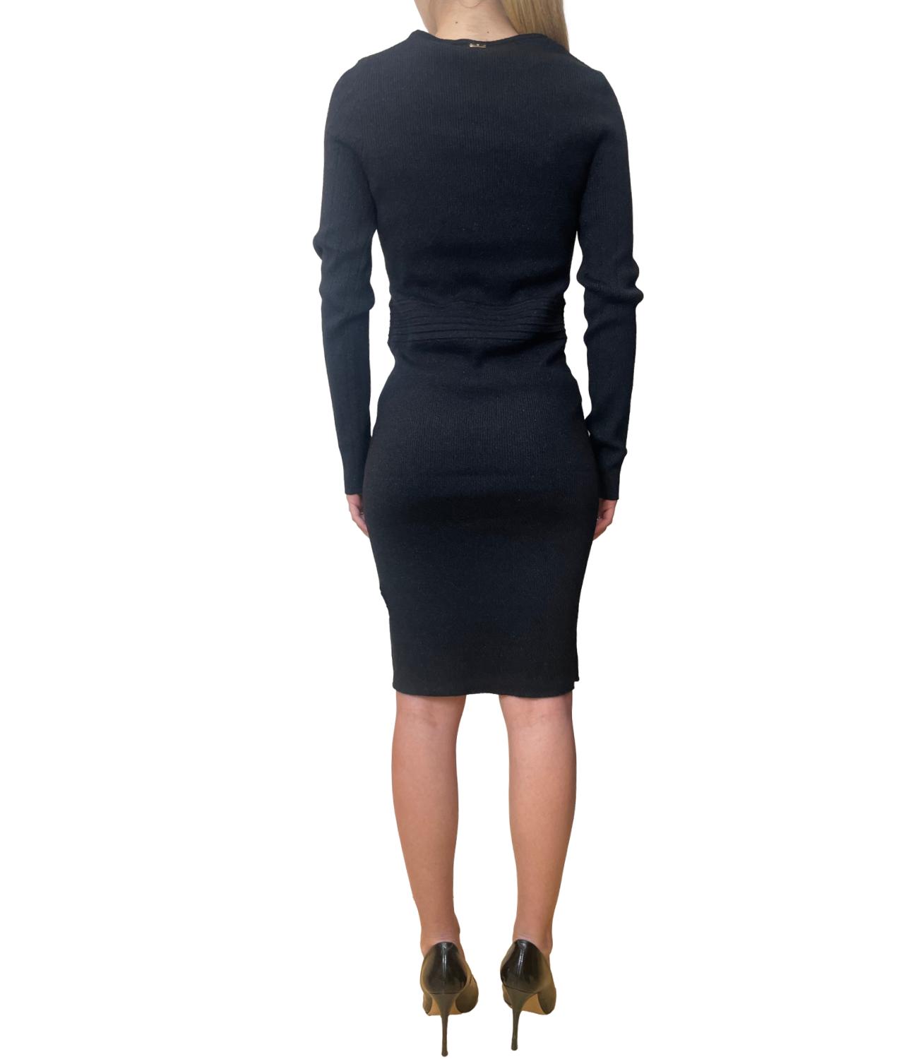 Fracomina Abito Lurex Nero Donna