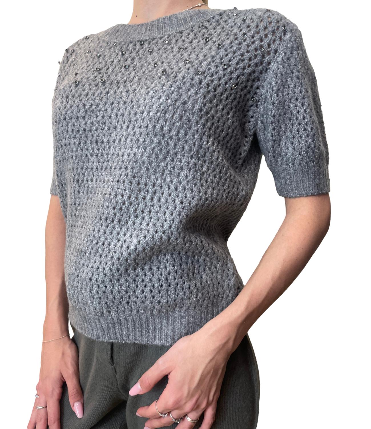 Fracomina Maglia C/Pietre Grey Donna