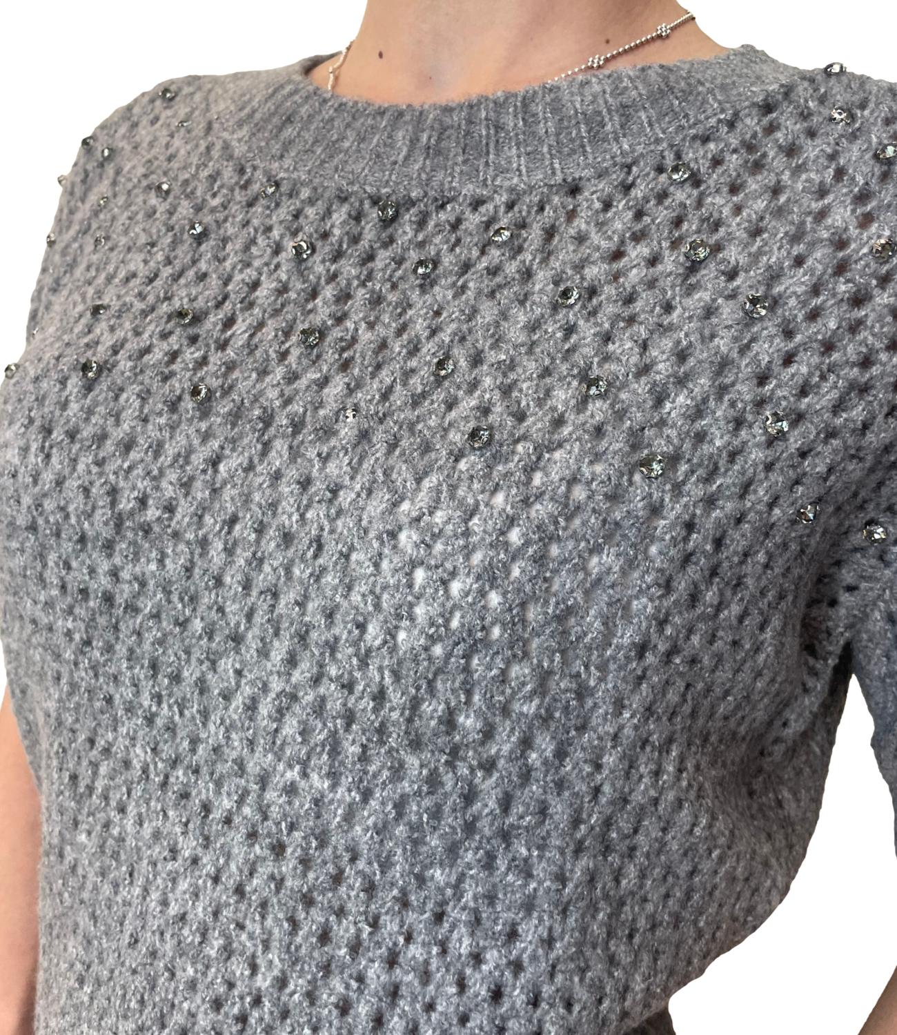 Fracomina Maglia C/Pietre Grey Donna