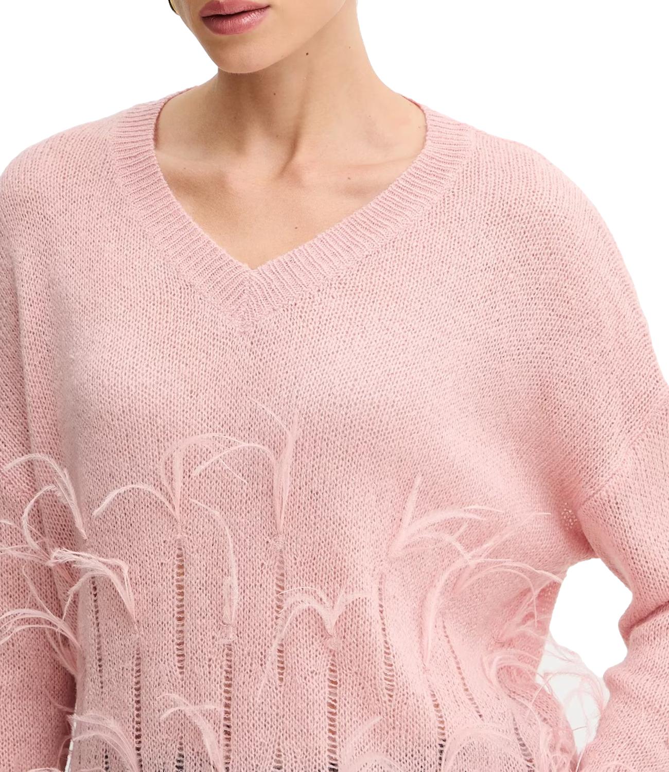 Fracomina Maglia C/Piume Rose Donna