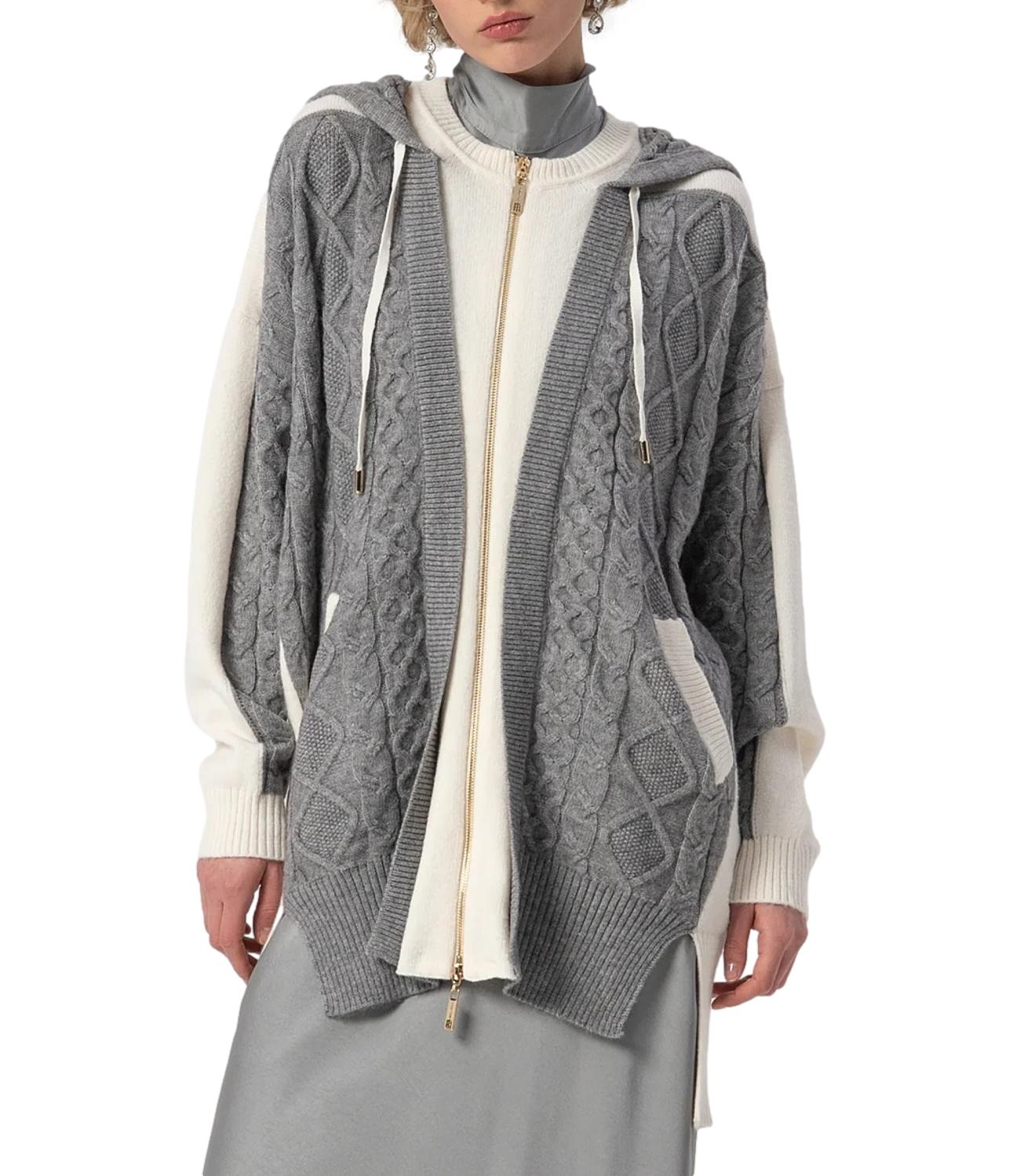 Fracomina Cardigan Crema/Grigio Donna