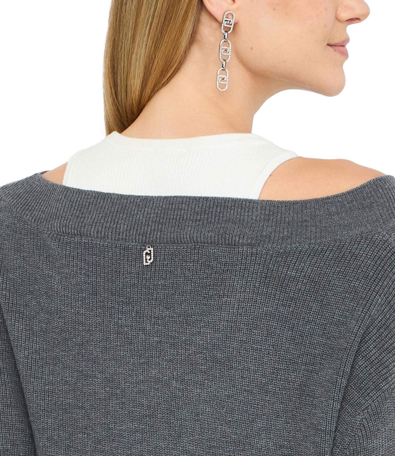 Liu Jo maglia grigia/bianca donna