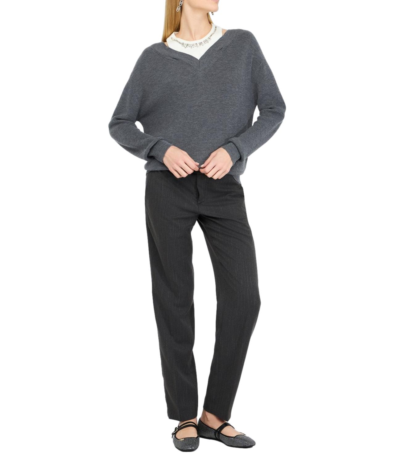 Liu Jo maglia grigia/bianca donna