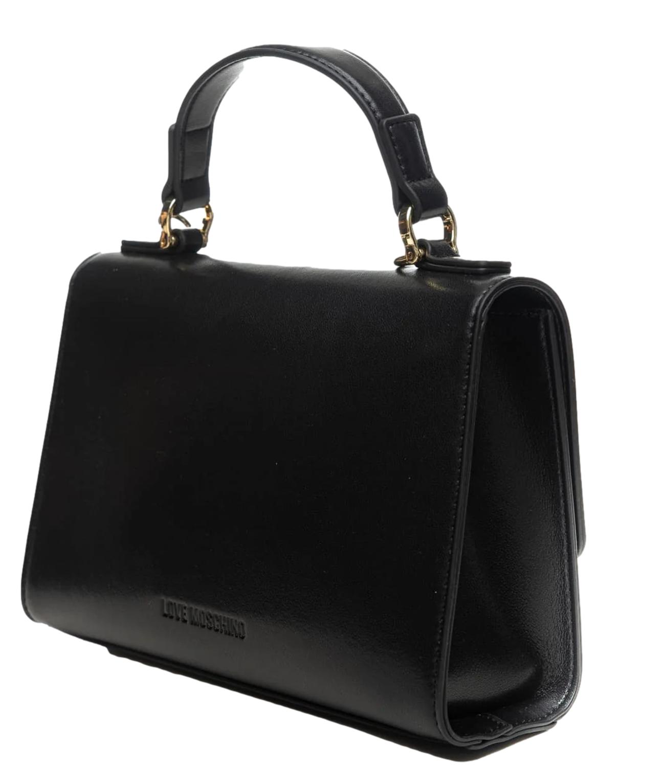 Love Moschino Borsa Hand Bag Heart Pu Nero Donna