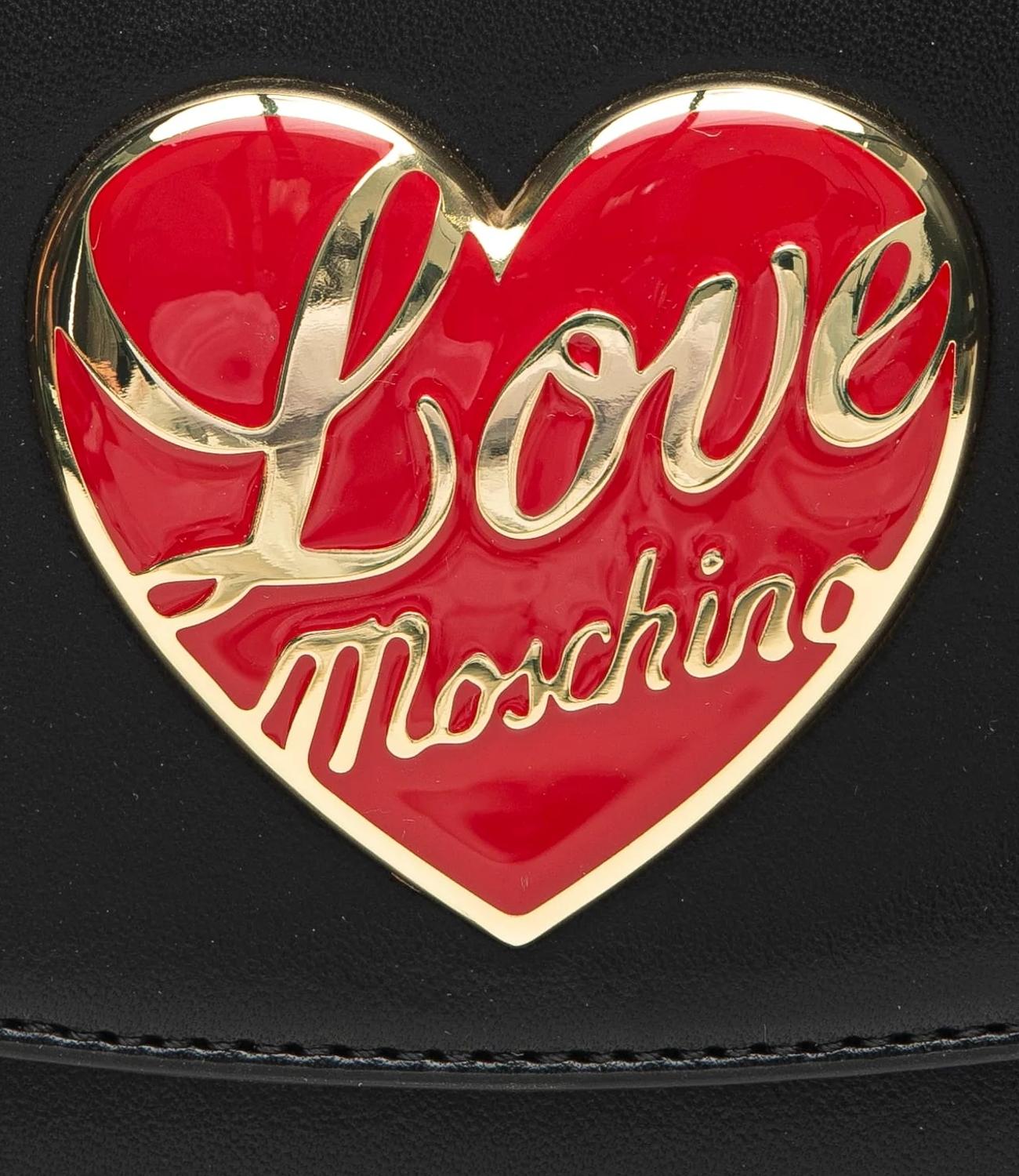 Love Moschino Borsa Hand Bag Heart Pu Nero Donna