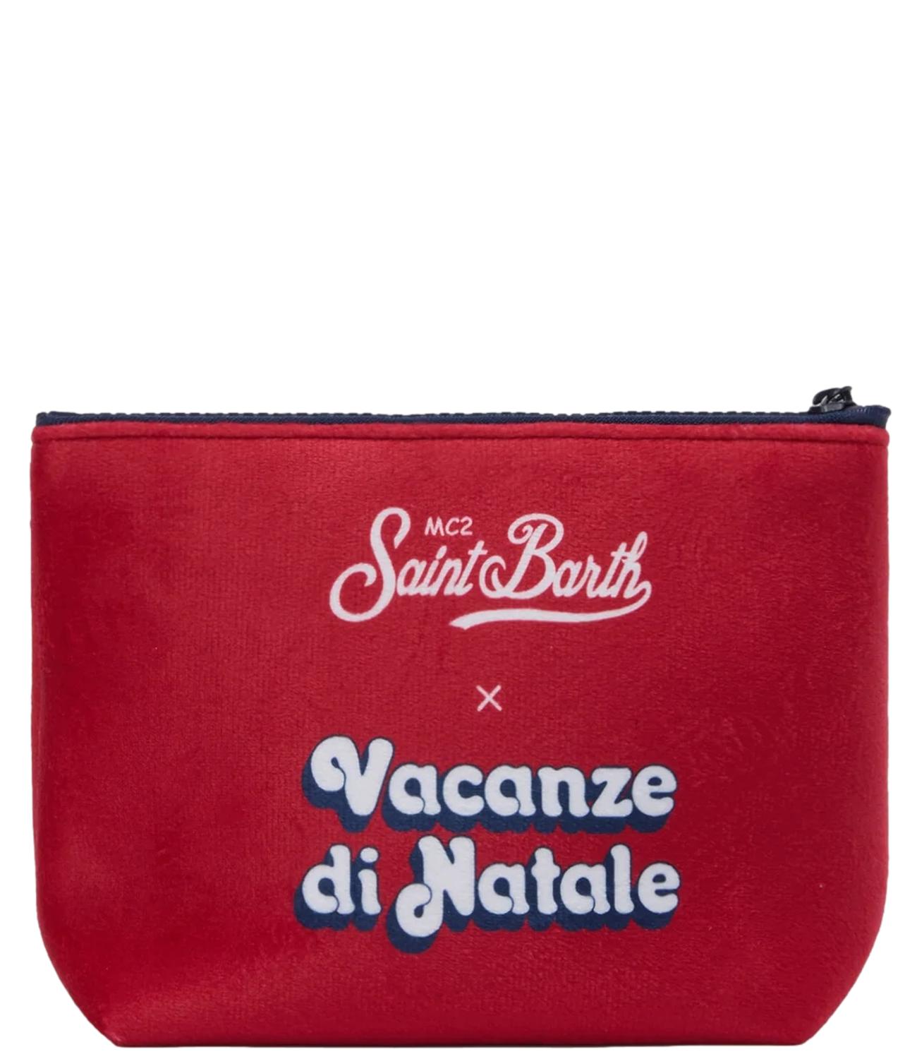 Mc2 Saint Barth Pochette Aline Stampa Natale Rosso Unisex