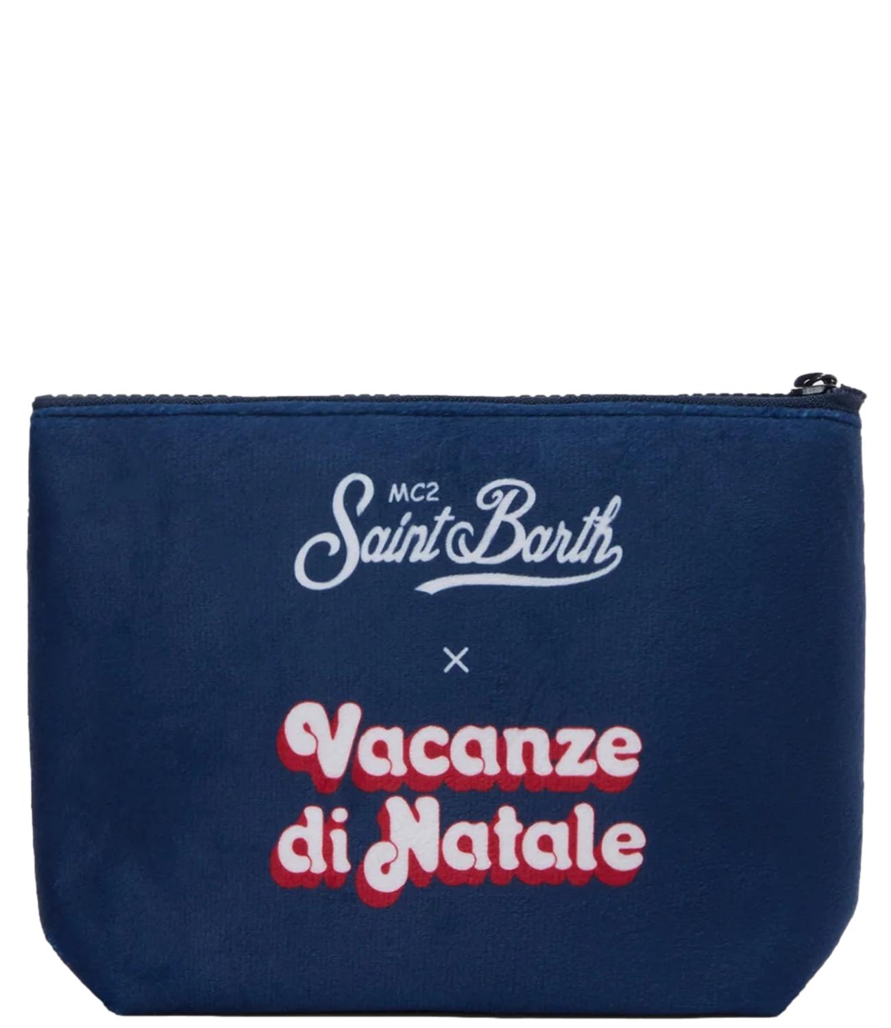 Mc2 Saint Barth Pochette Aline Stampa Natale Blu Unisex