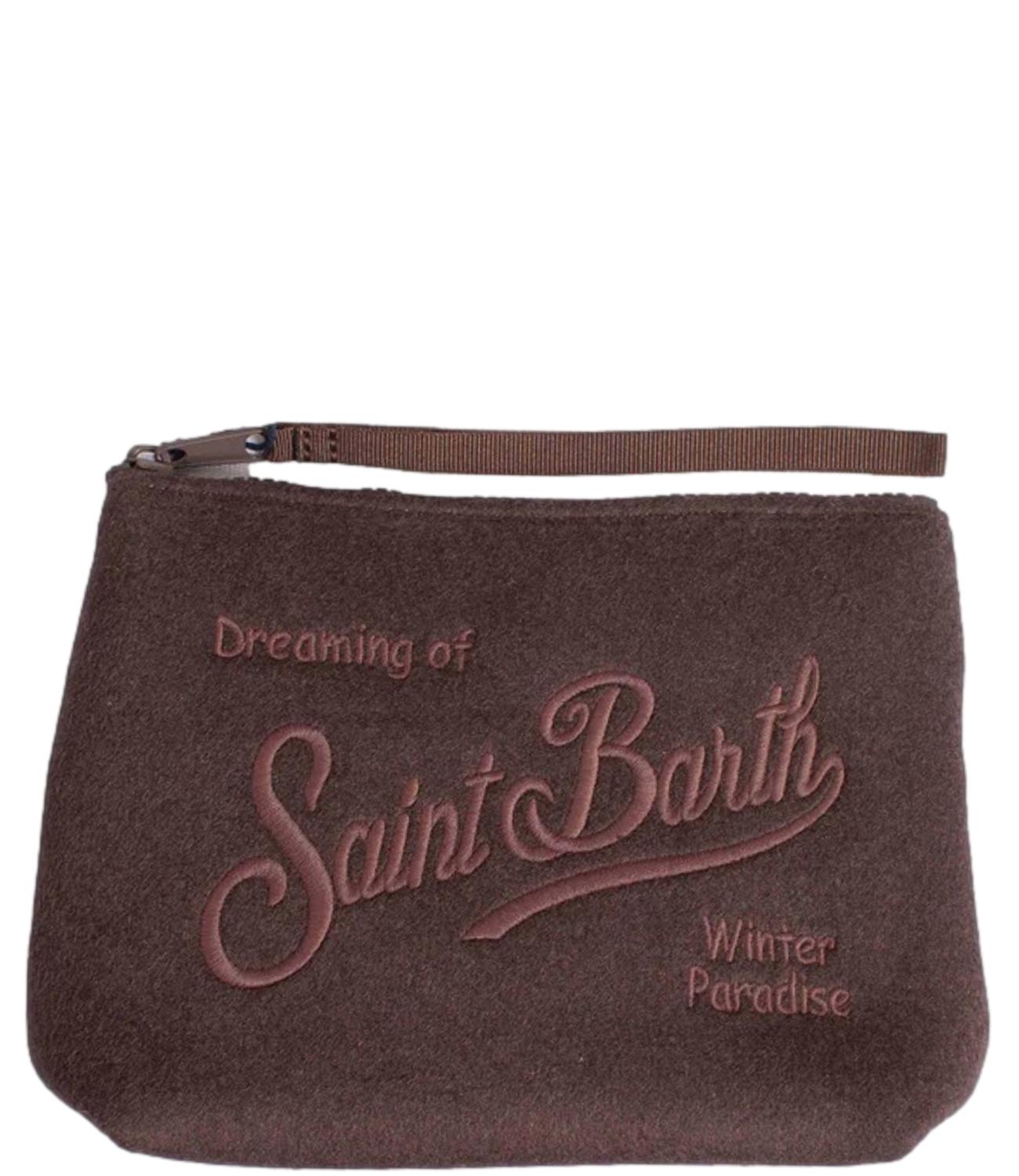Mc2 Saint Barth Pochette Aline Felt Brown Unisex