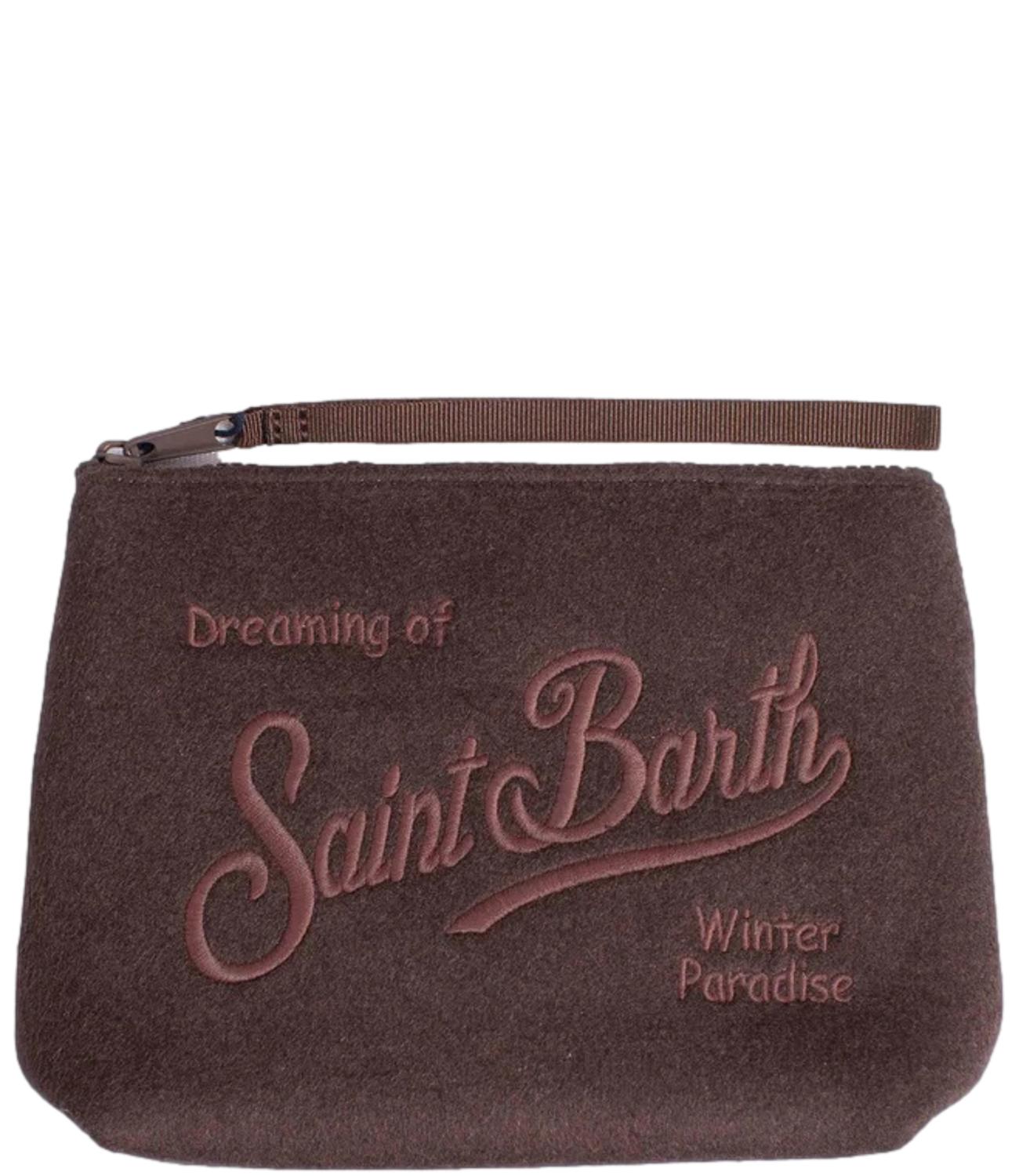 Mc2 Saint Barth Pochette Aline Felt Brown Unisex
