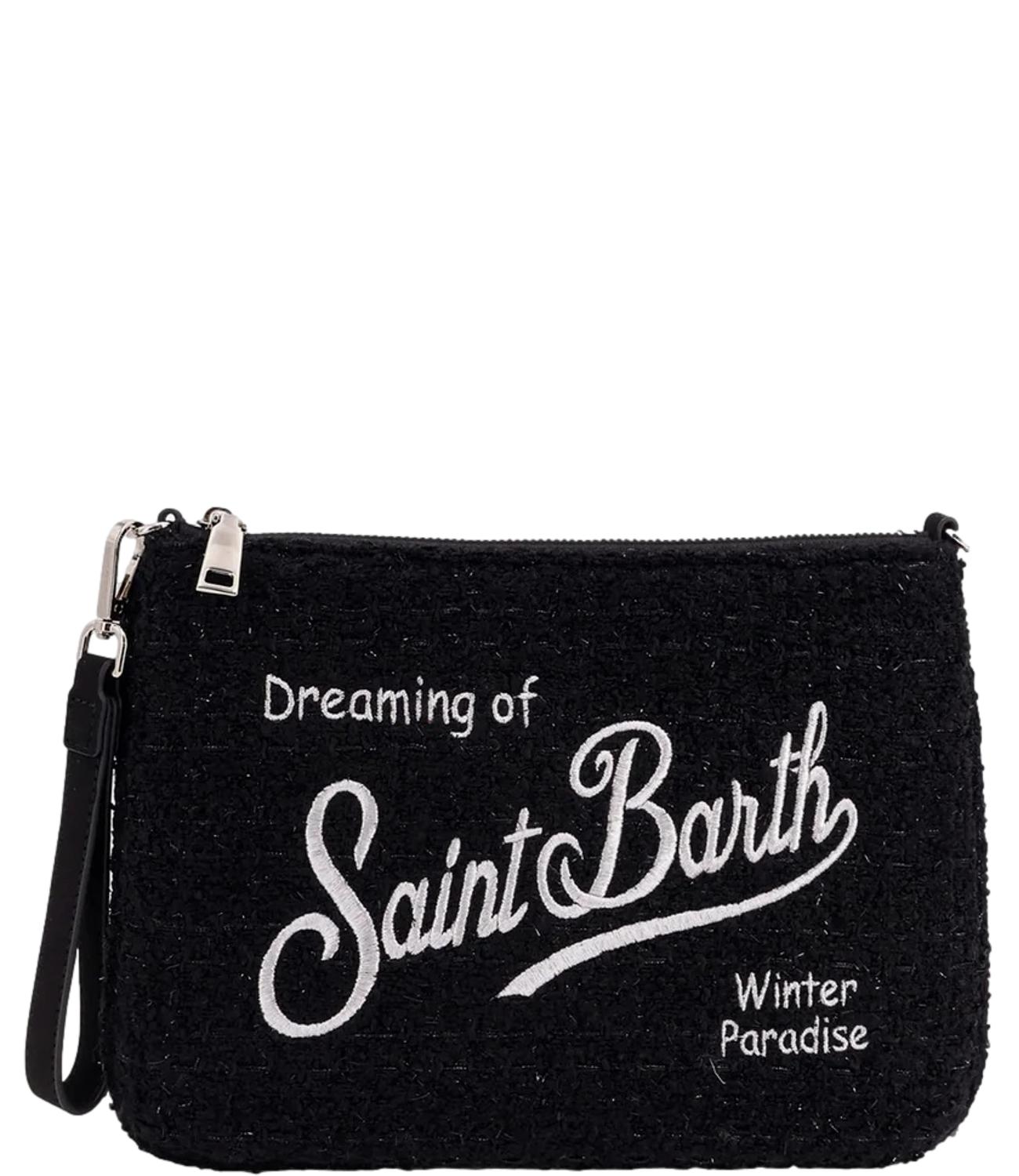 Mc2 Saint Barth Borsa Parisienne Tweed Nero Donna