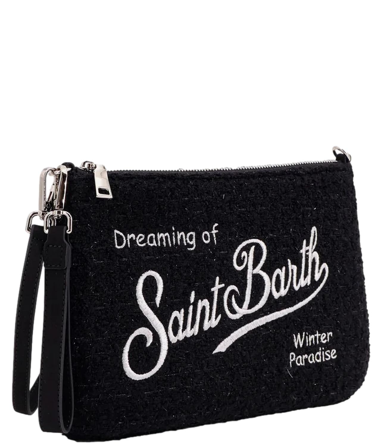 Mc2 Saint Barth Borsa Parisienne Tweed Nero Donna