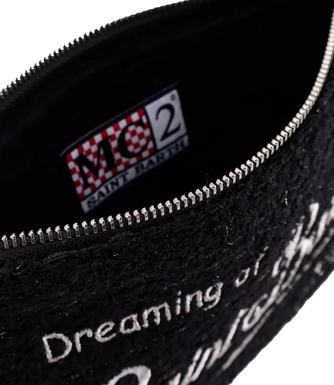 Mc2 Saint Barth Borsa Parisienne Tweed Nero Donna