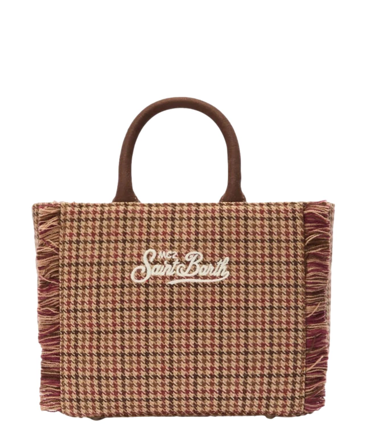 Mc2 Saint Barth Borsa Vanity Mini Wool Pied de Poule Donna