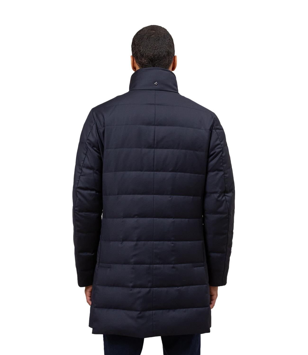 Giacca imbottita lunga uomo blu