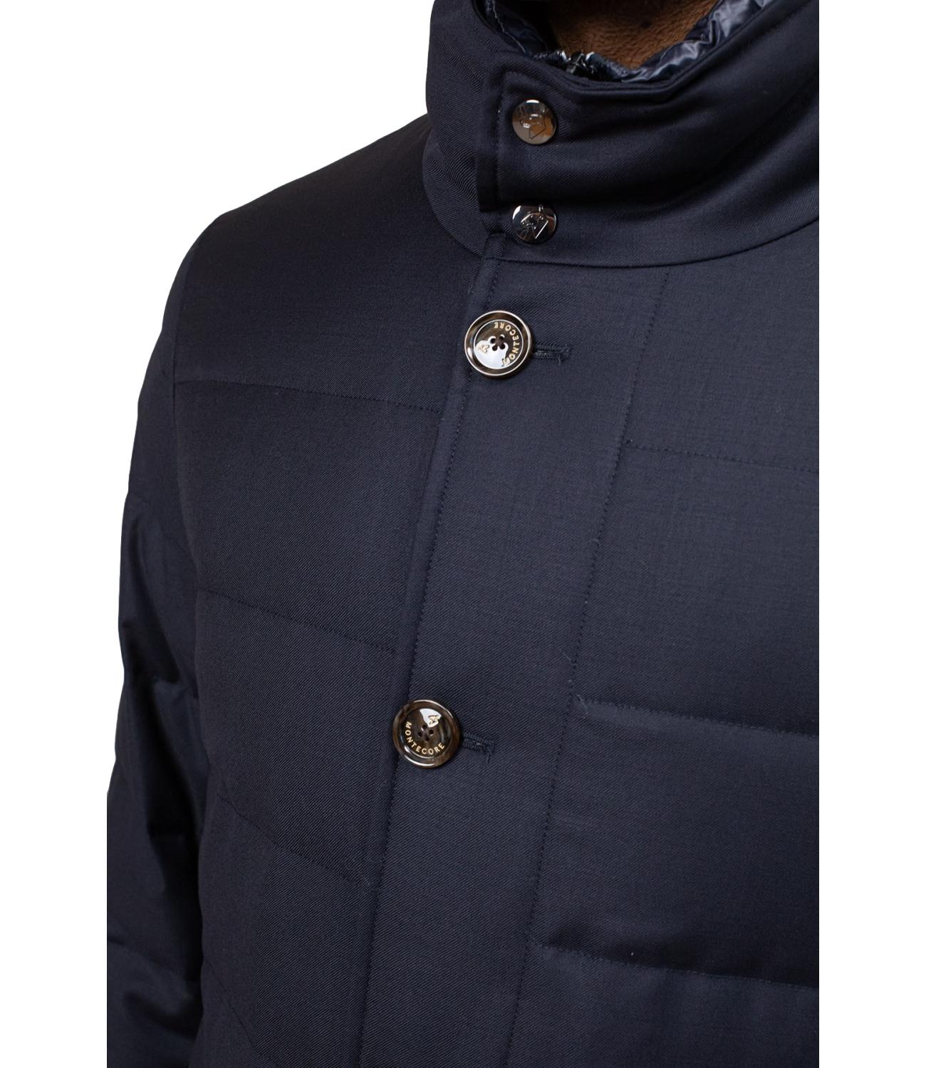 Giacca imbottita lunga uomo blu